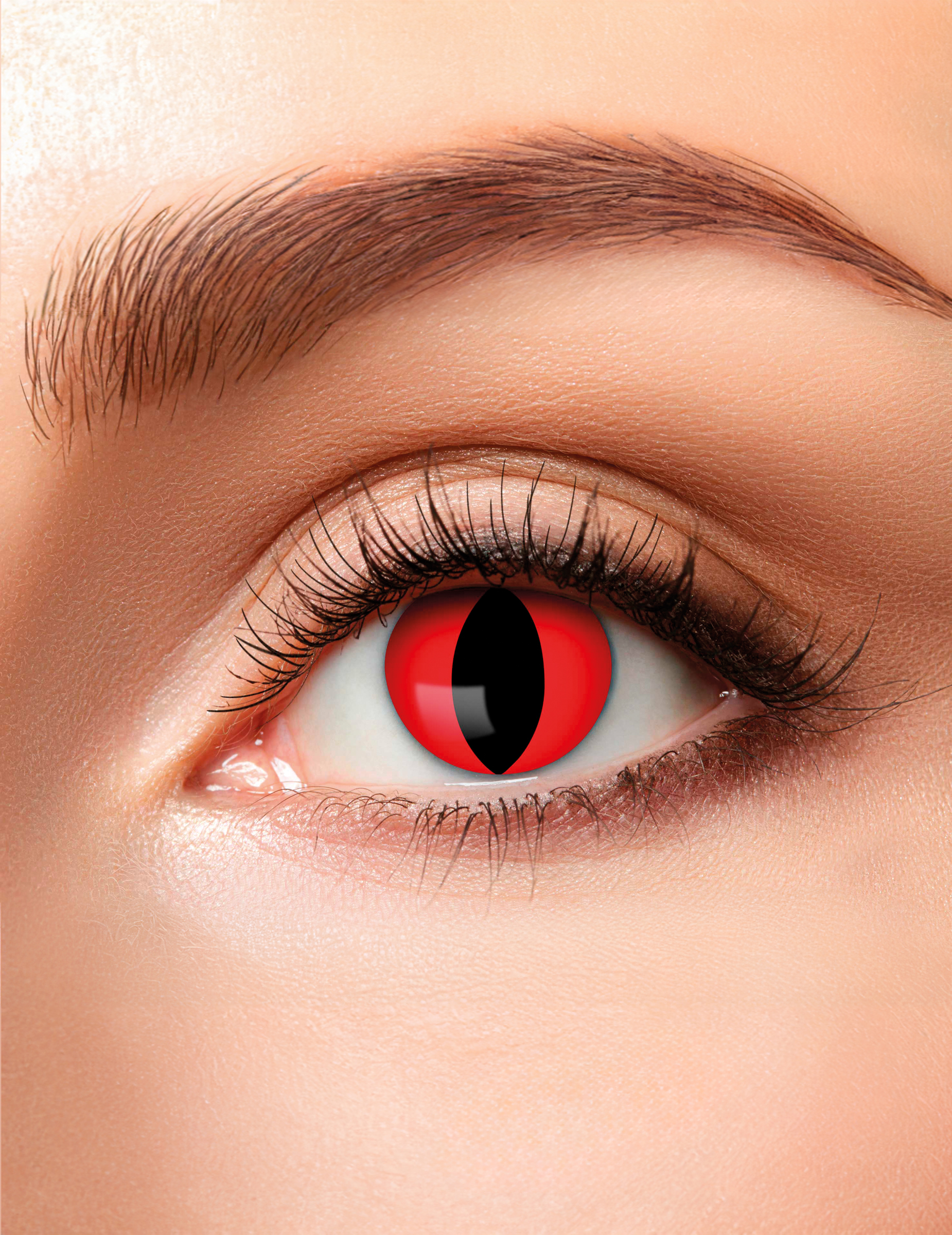 Lentilles fantaisie  il de chat rouge adulte