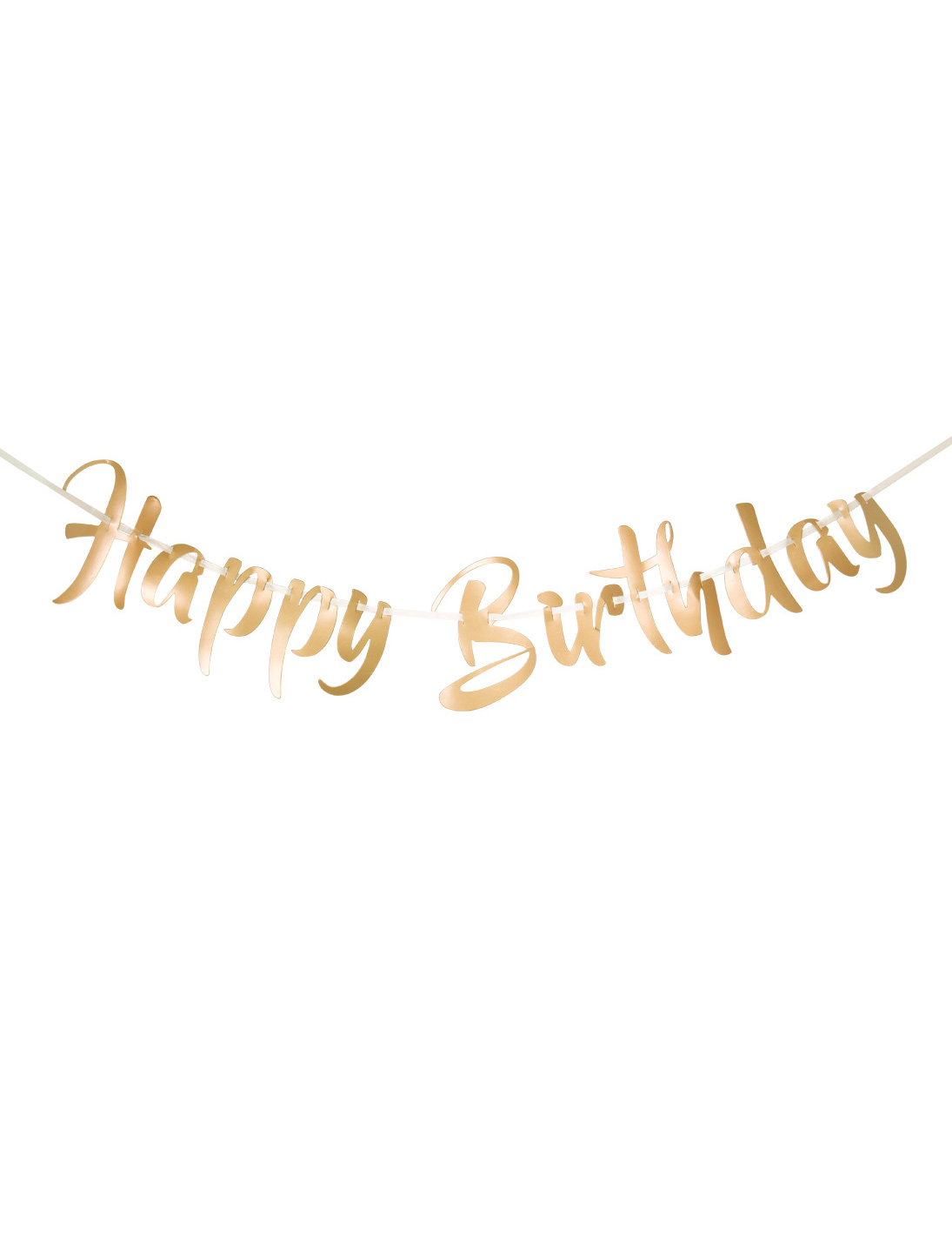 Guirlande happy birthday dorée 1 m