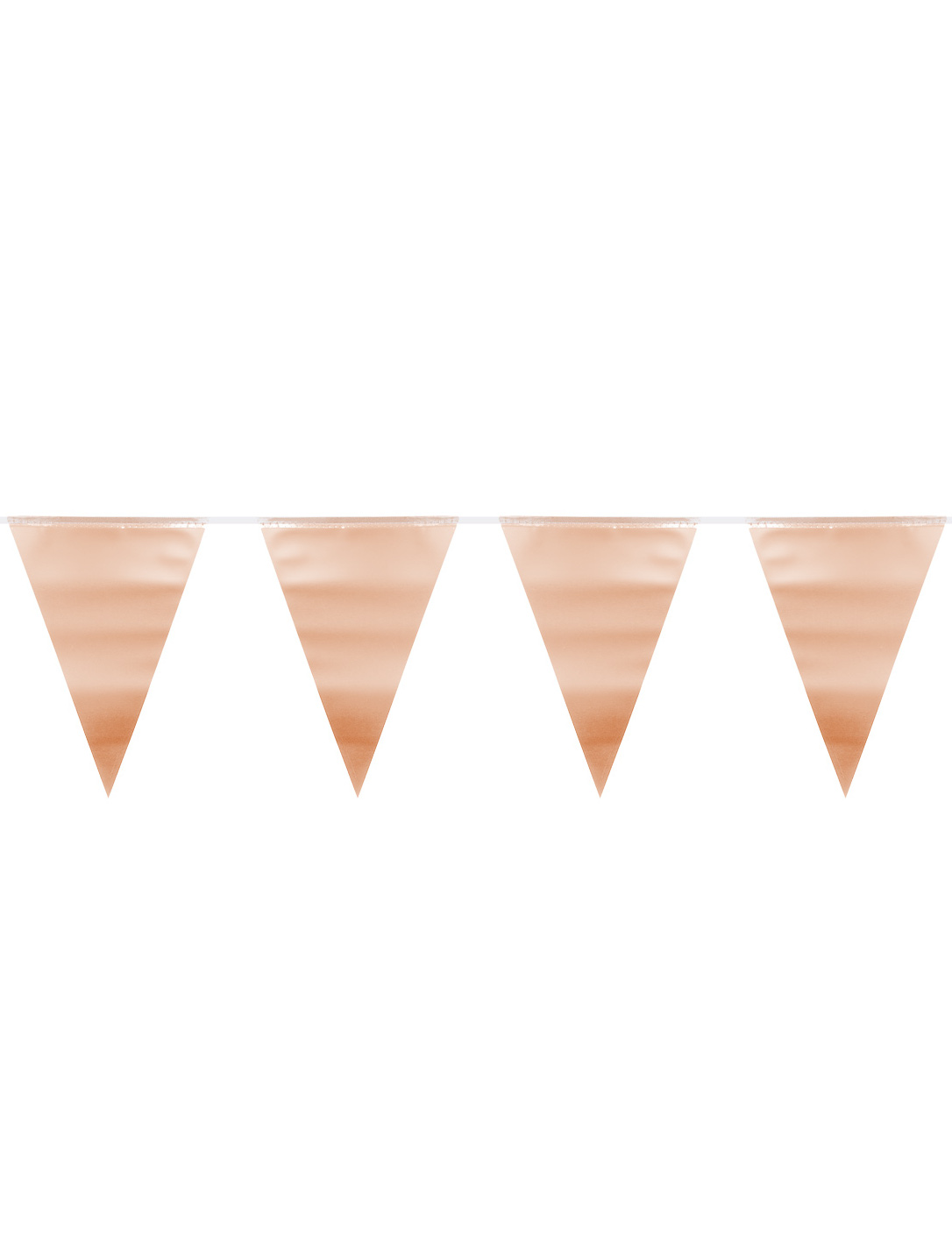 Guirlande fanions rose gold métallique 6 m