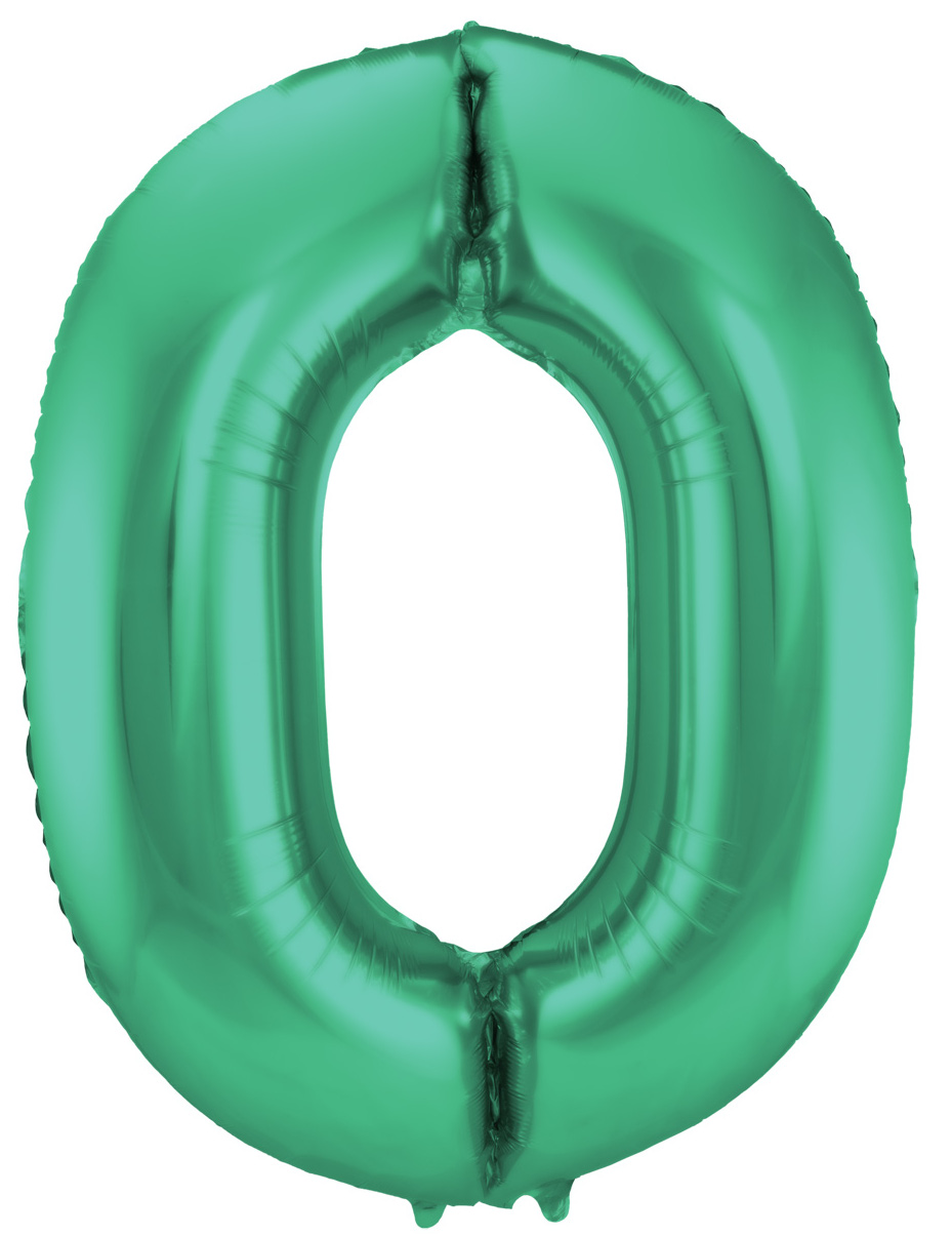 Ballon alluminium vert métallique chiffre 86 cm