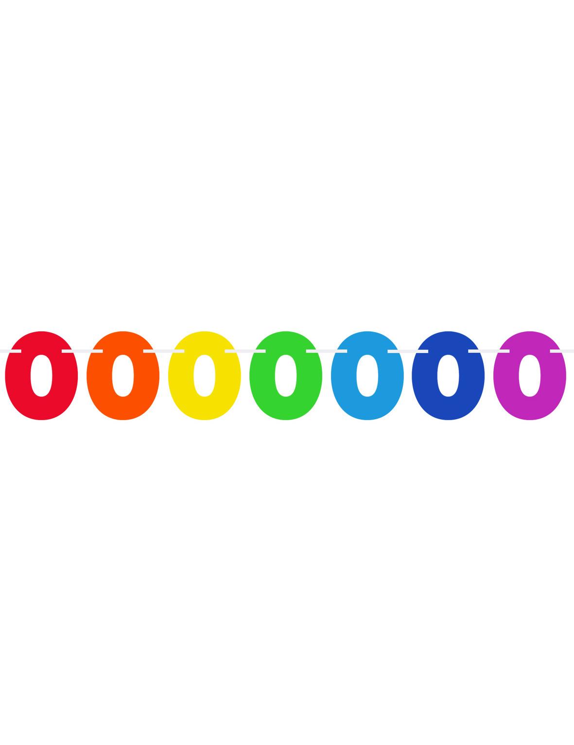 Guirlande fanions chiffres multicolores 6 m