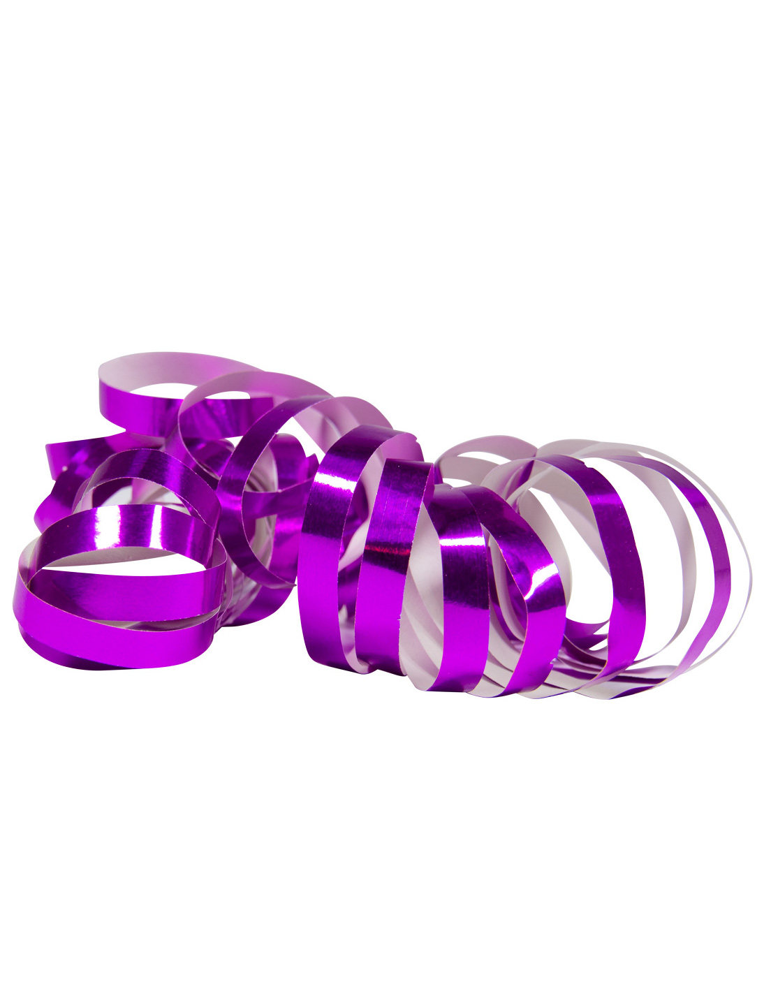 2 Rouleaux de serpentins violet métallique 4 m