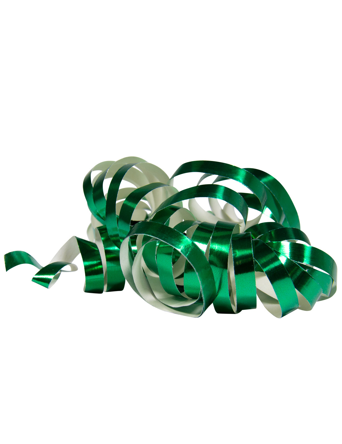 2 Rouleaux de serpentins vert métallique 4 m
