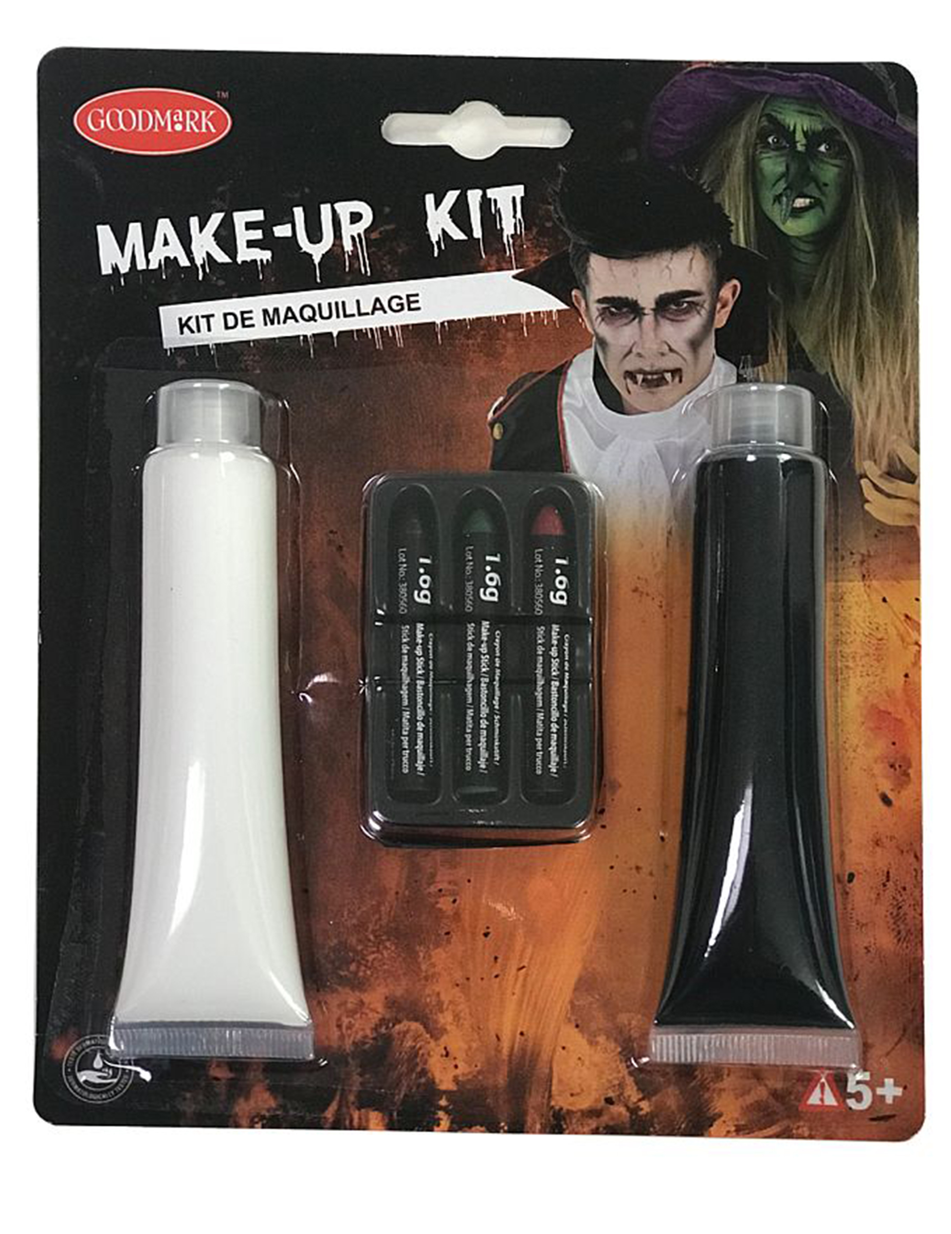 Kit maquillage peinture et crayons halloween