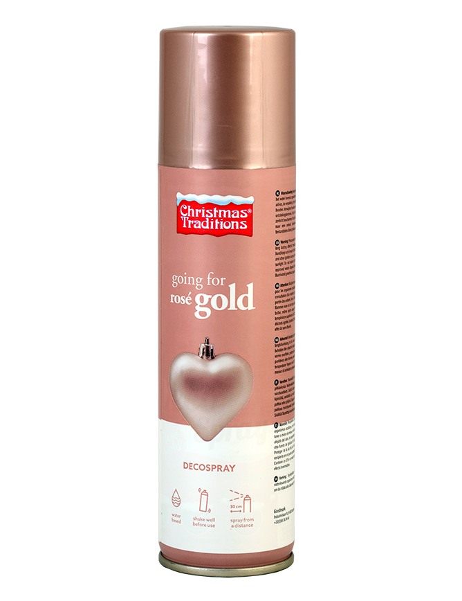 Spray décoration Noël rose gold 150 ml