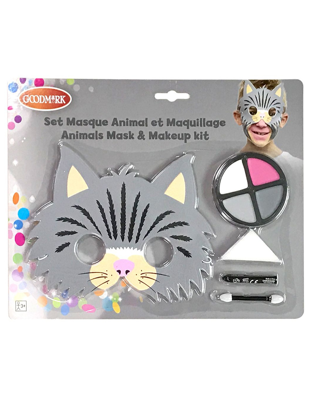 Set masque et maquillage chat enfant