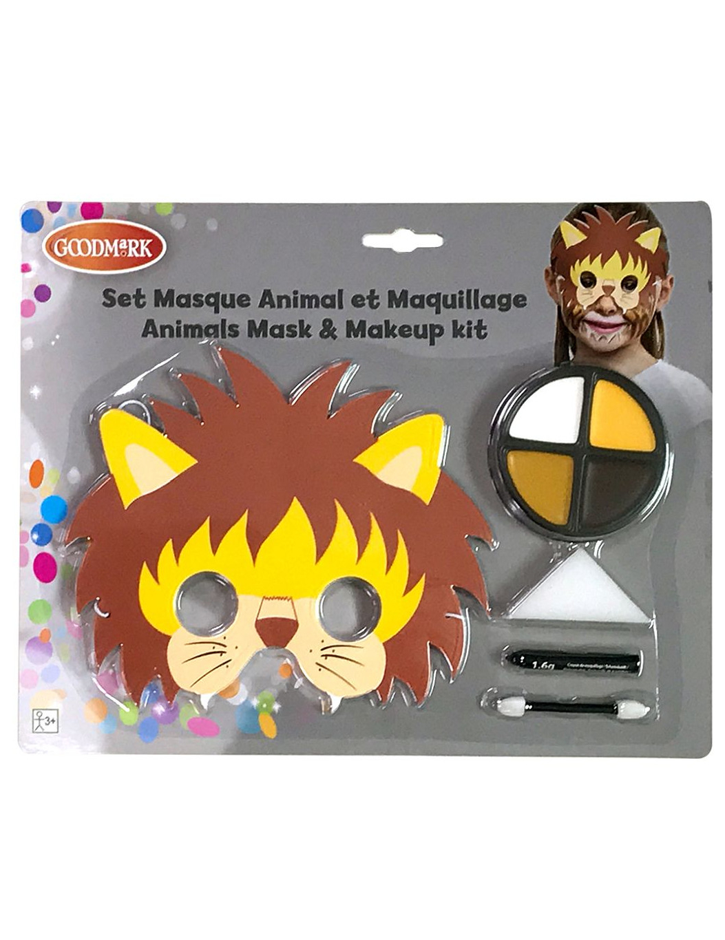 Set masque et maquillage lion enfant