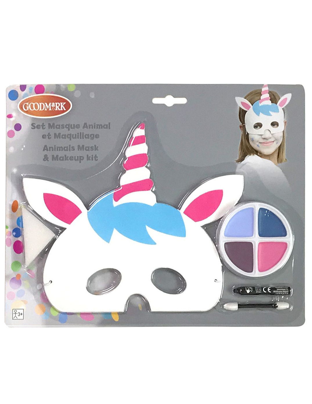 Set masque et maquillage licorne enfant