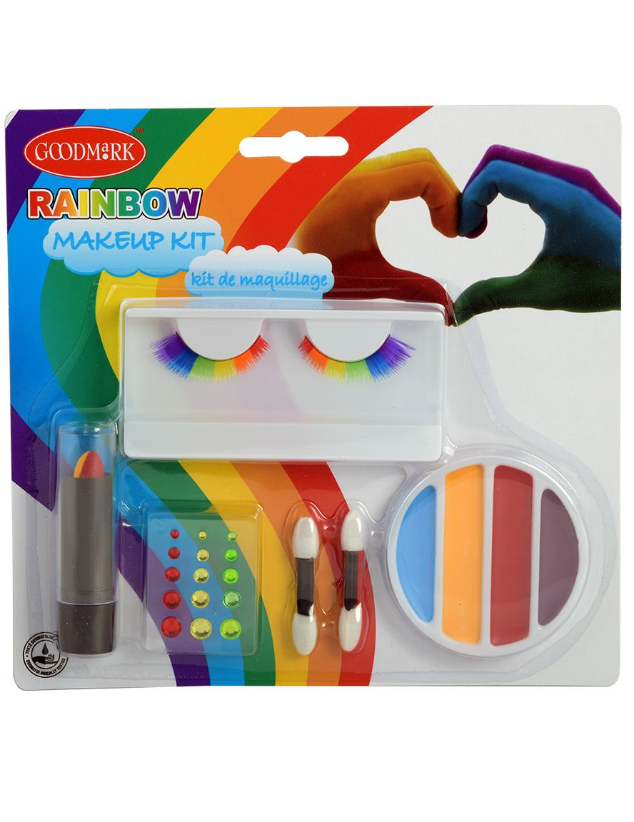 Kit faux cils et maquillage arc-en-ciel