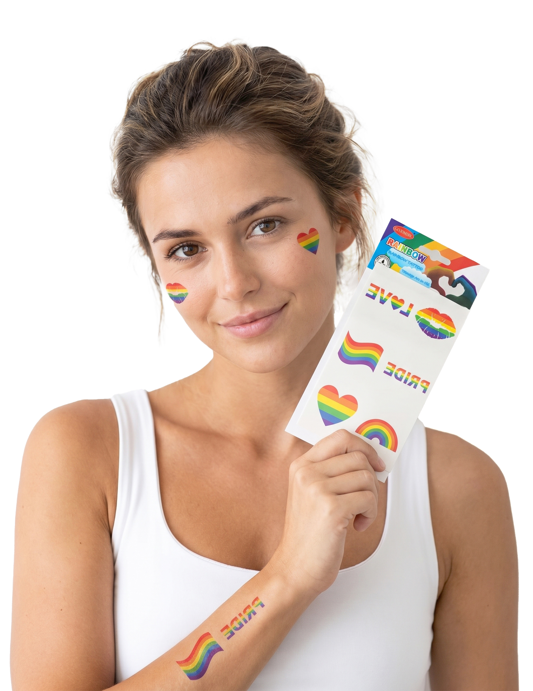 Set tatouages arc-en-ciel