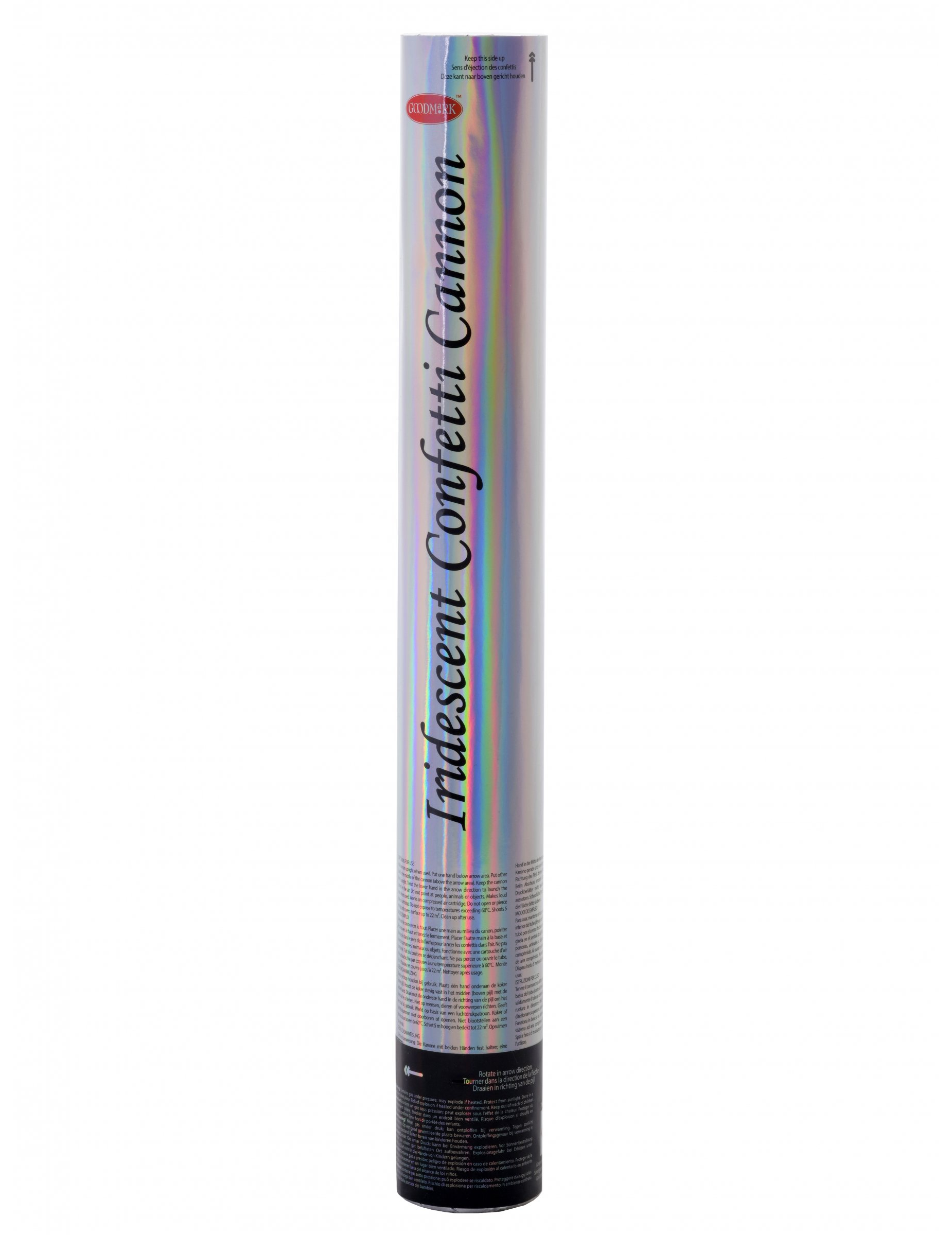 Canon confettis iridescent à air comprimé  40 cm
