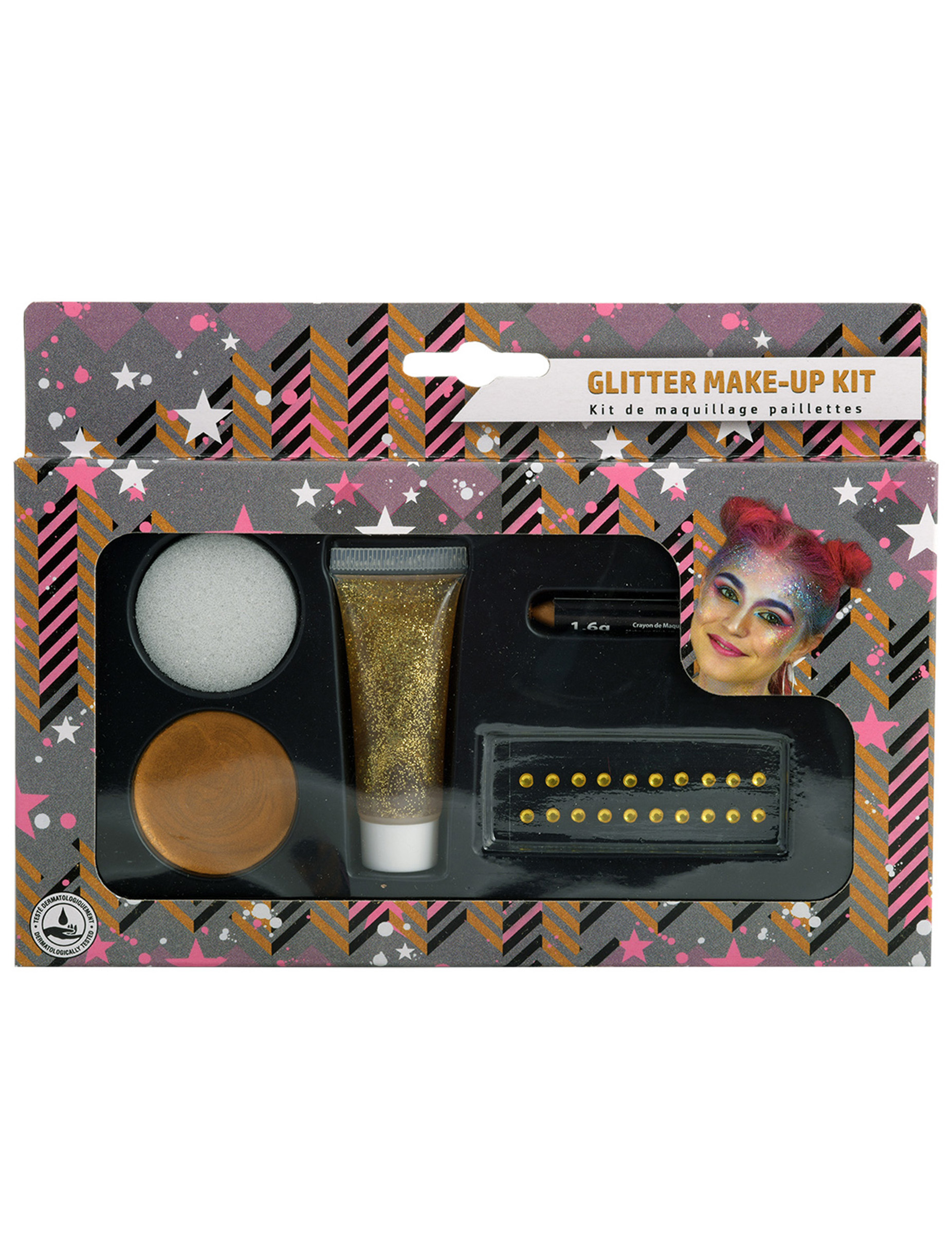 Kit de maquillage or pailleté