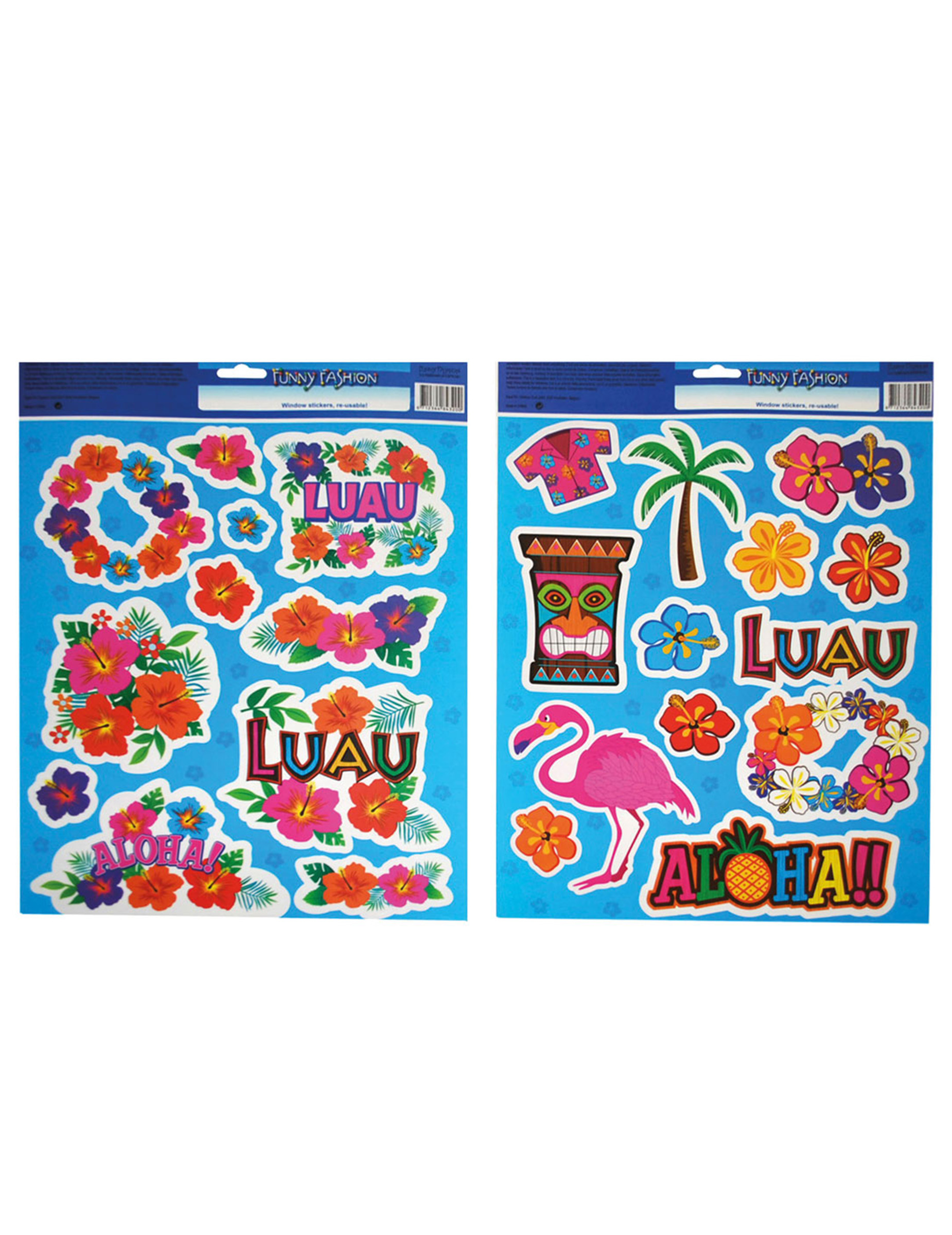 2 Planches de stickers Aloha Hawaï