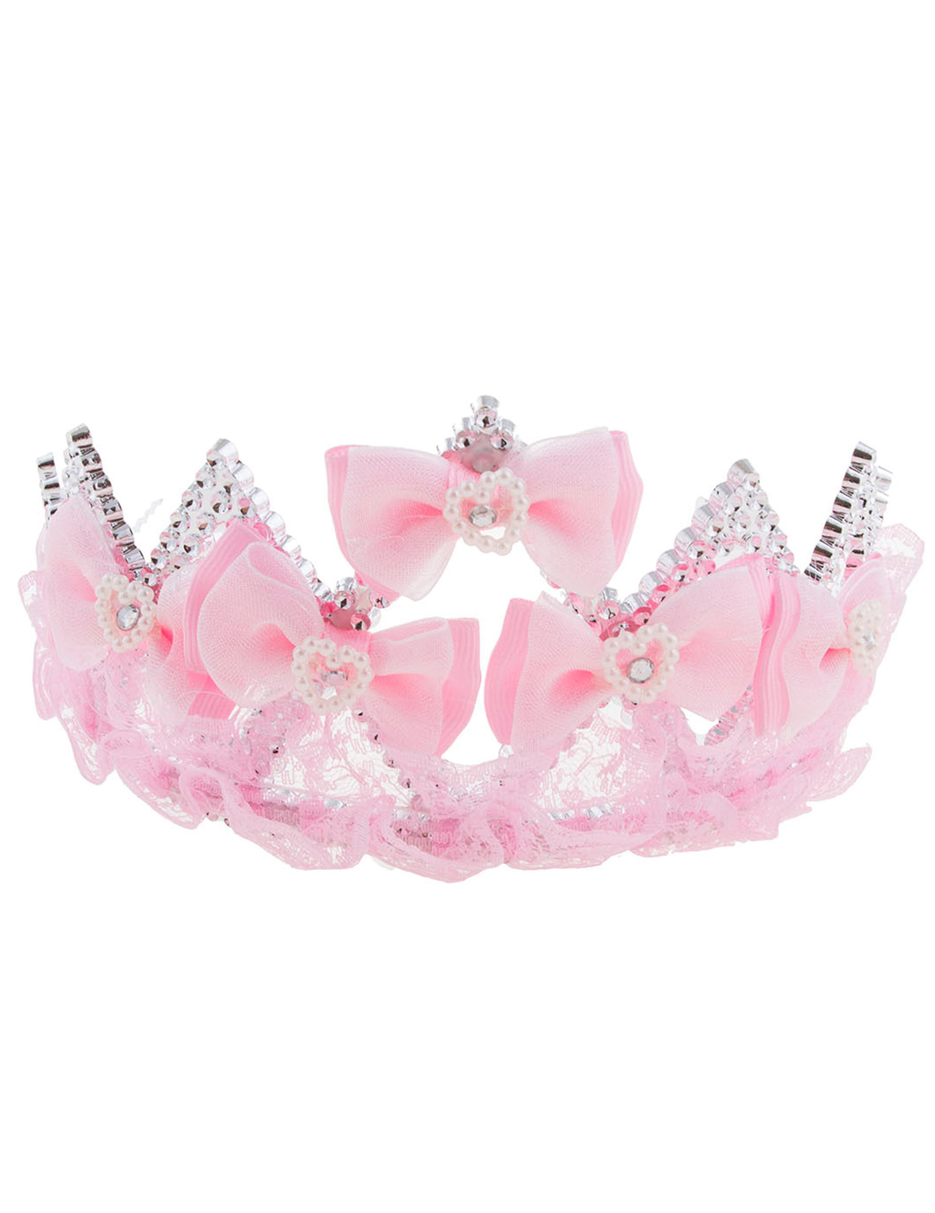 Diadème noeuds papillon roses enfant