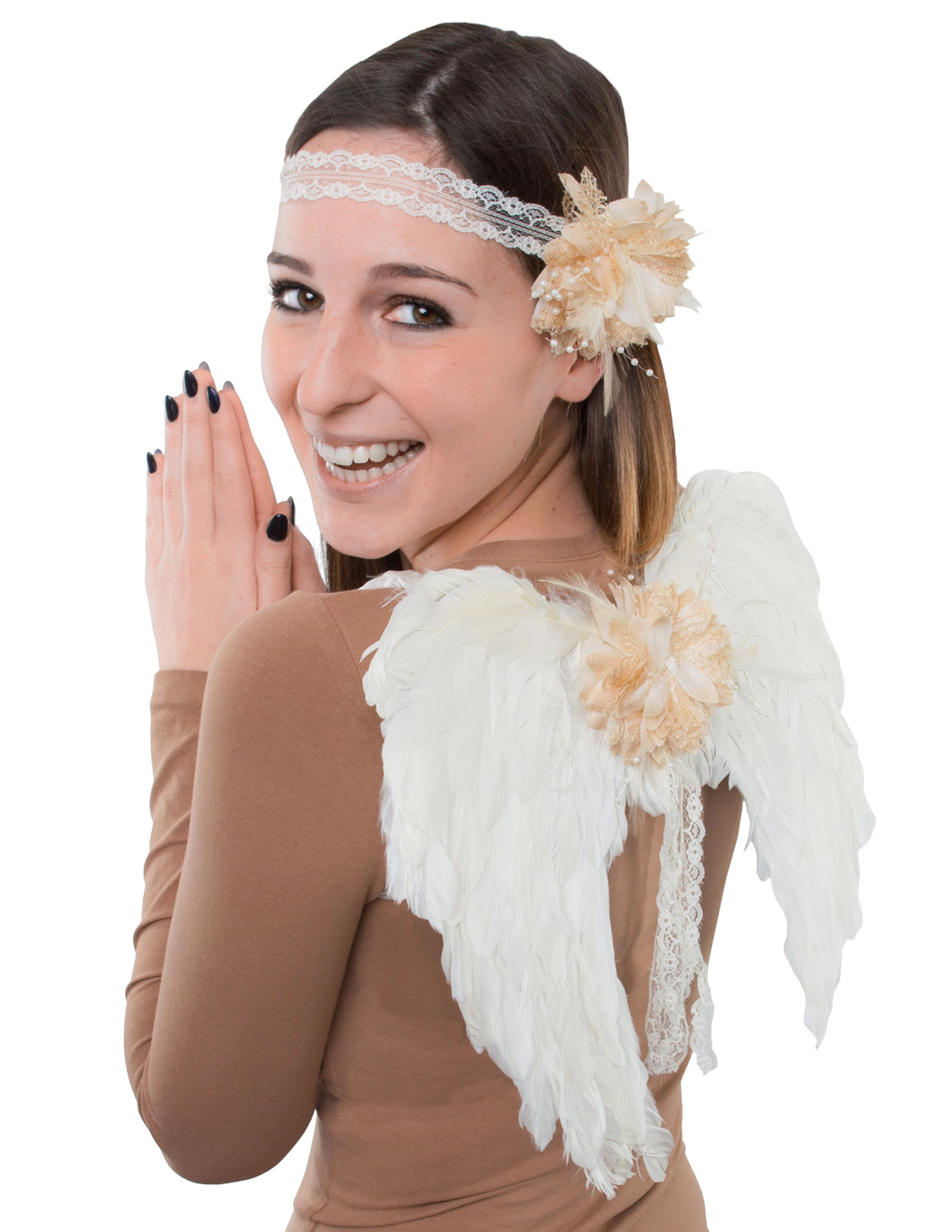 Kit ailes d'ange et bandeau adulte
