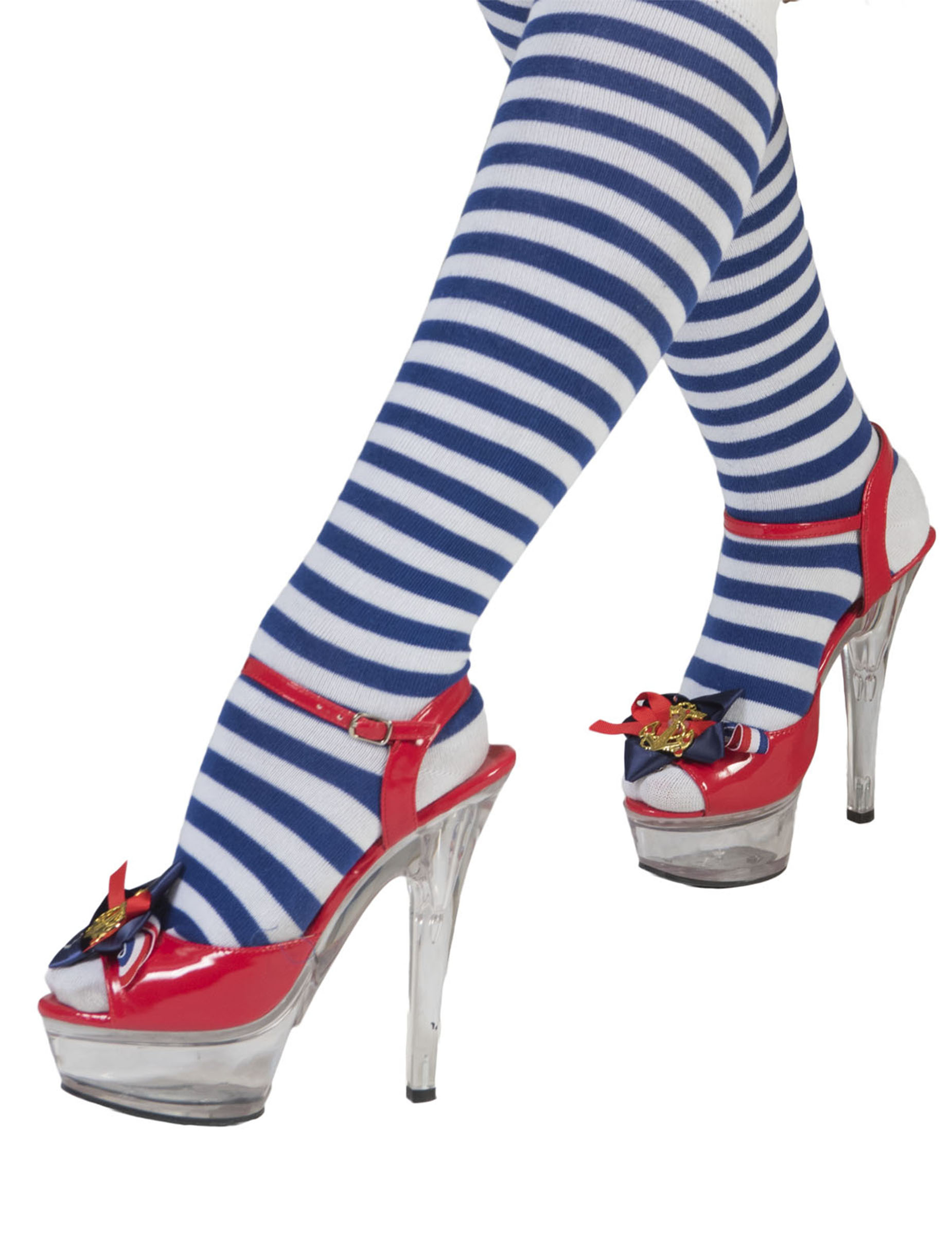 2 clips pour chaussures ancre marine