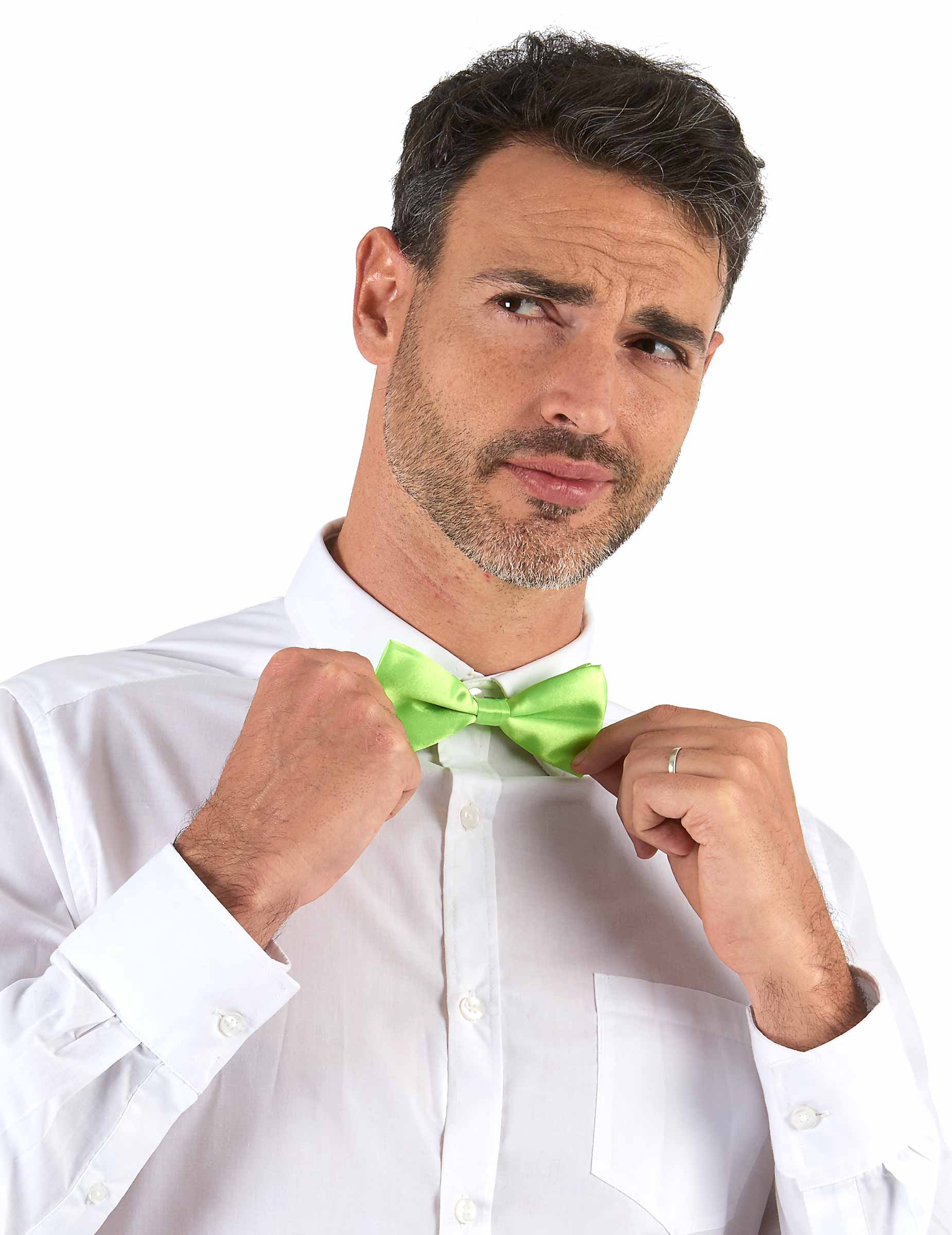 Noeud papillon vert flashy adulte