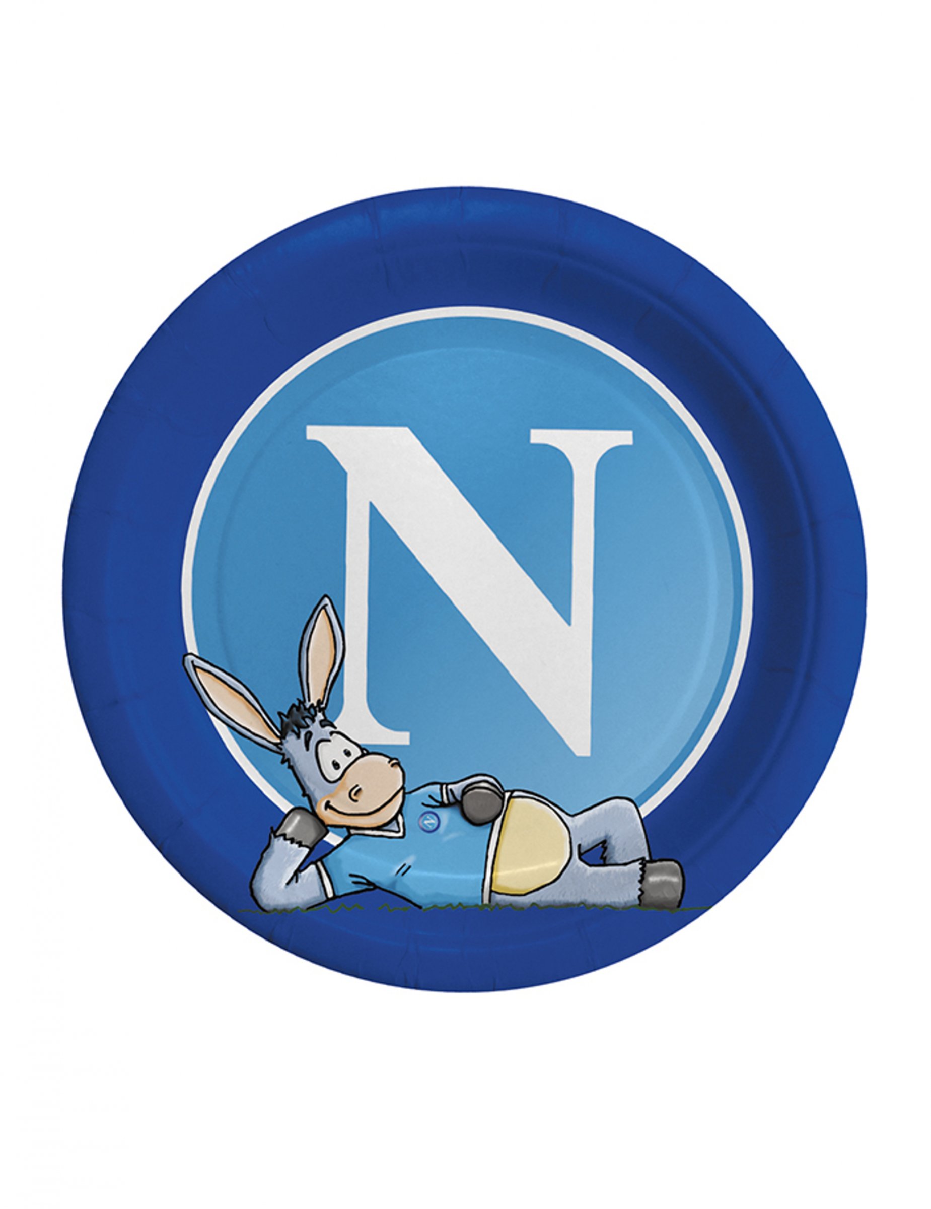 8 Assiettes en carton napoli bleues 24 cm