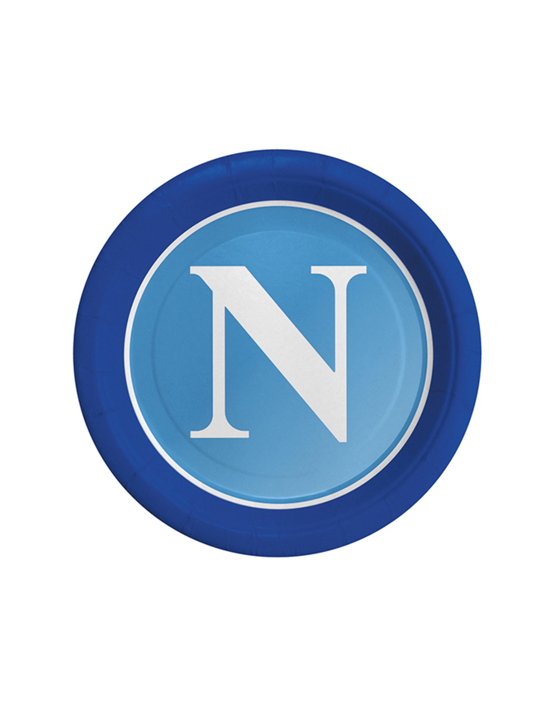 8 Petites assiettes en carton napoli bleues 18 cm