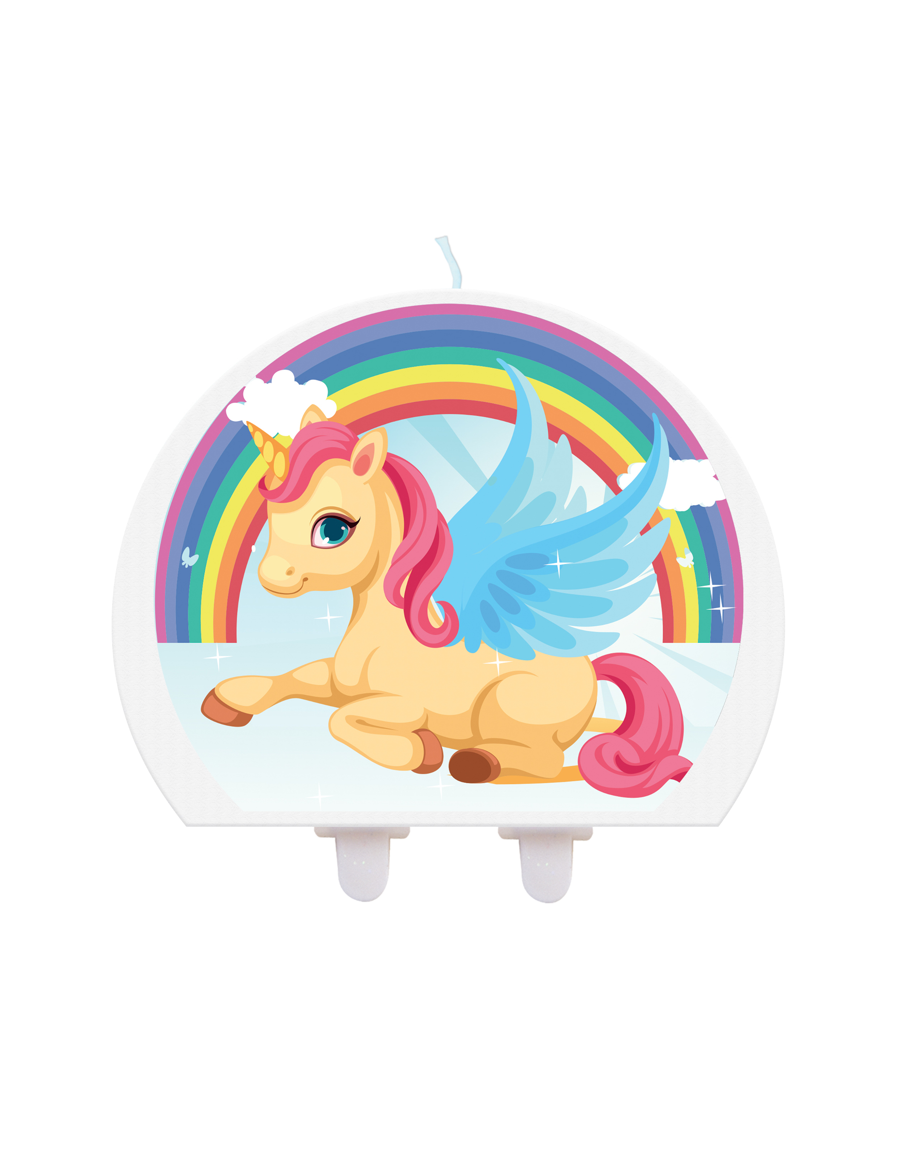 Bougie ronde licorne 11 x 8 cm