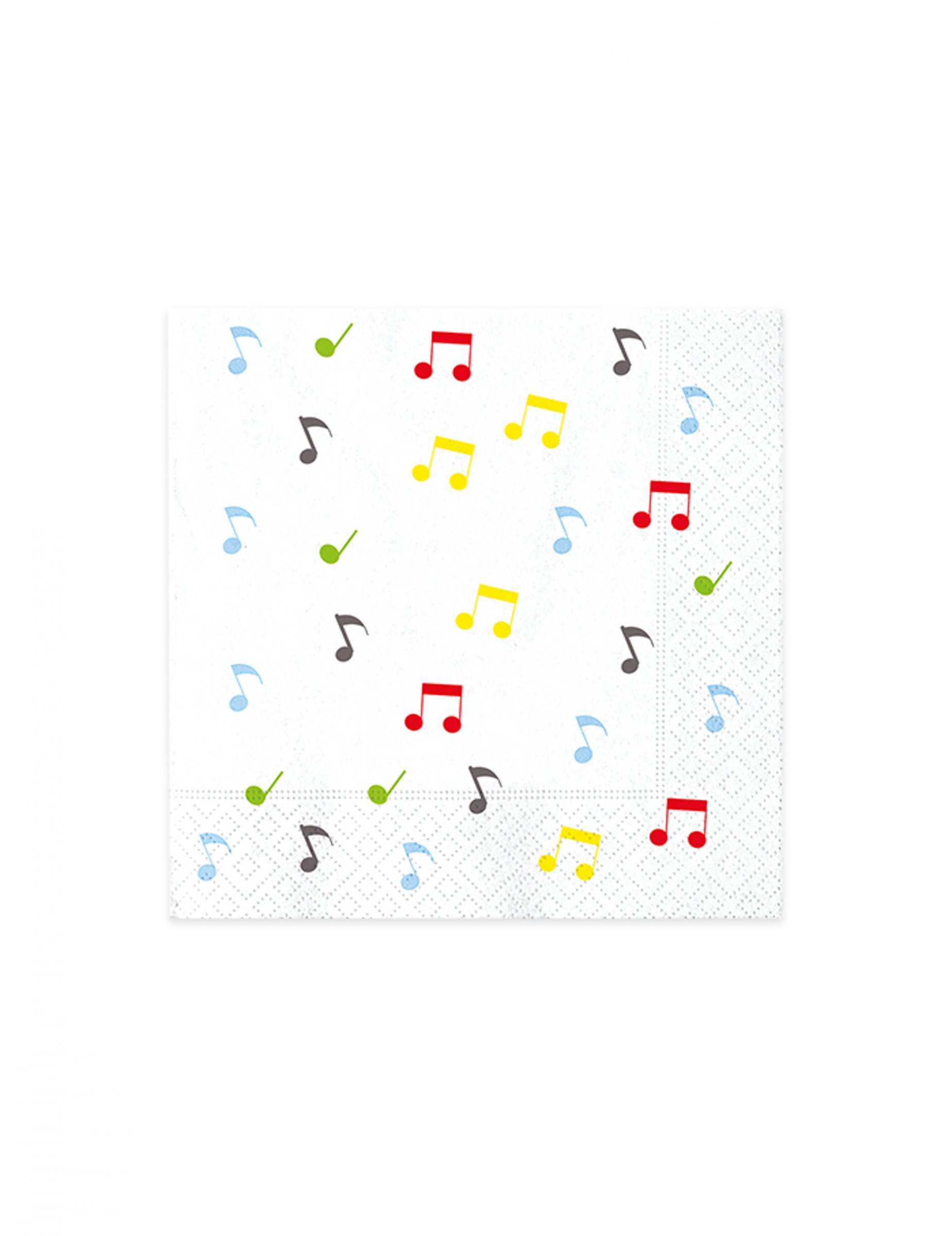20 Serviettes en papier music party blanches 33 x 33 cm