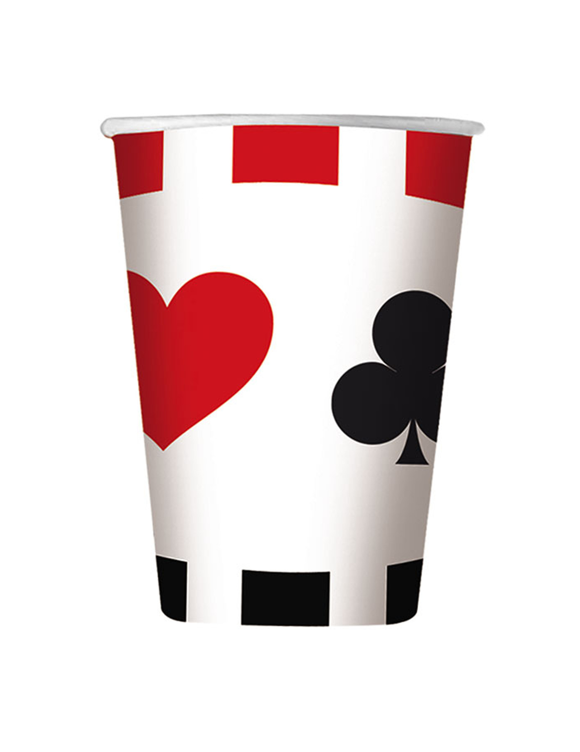 8 Gobelets en carton big poker 200 ml