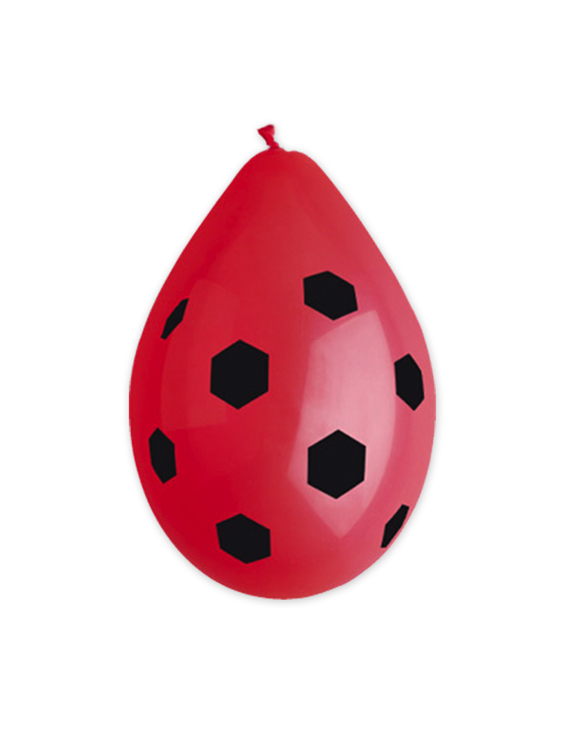 10 Ballons en latex foot rouges 30 cm