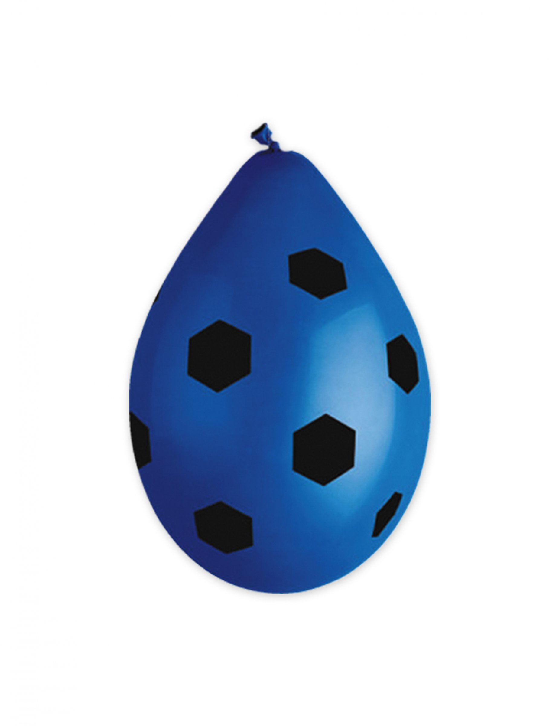 10 Ballons en latex foot bleus 30 cm