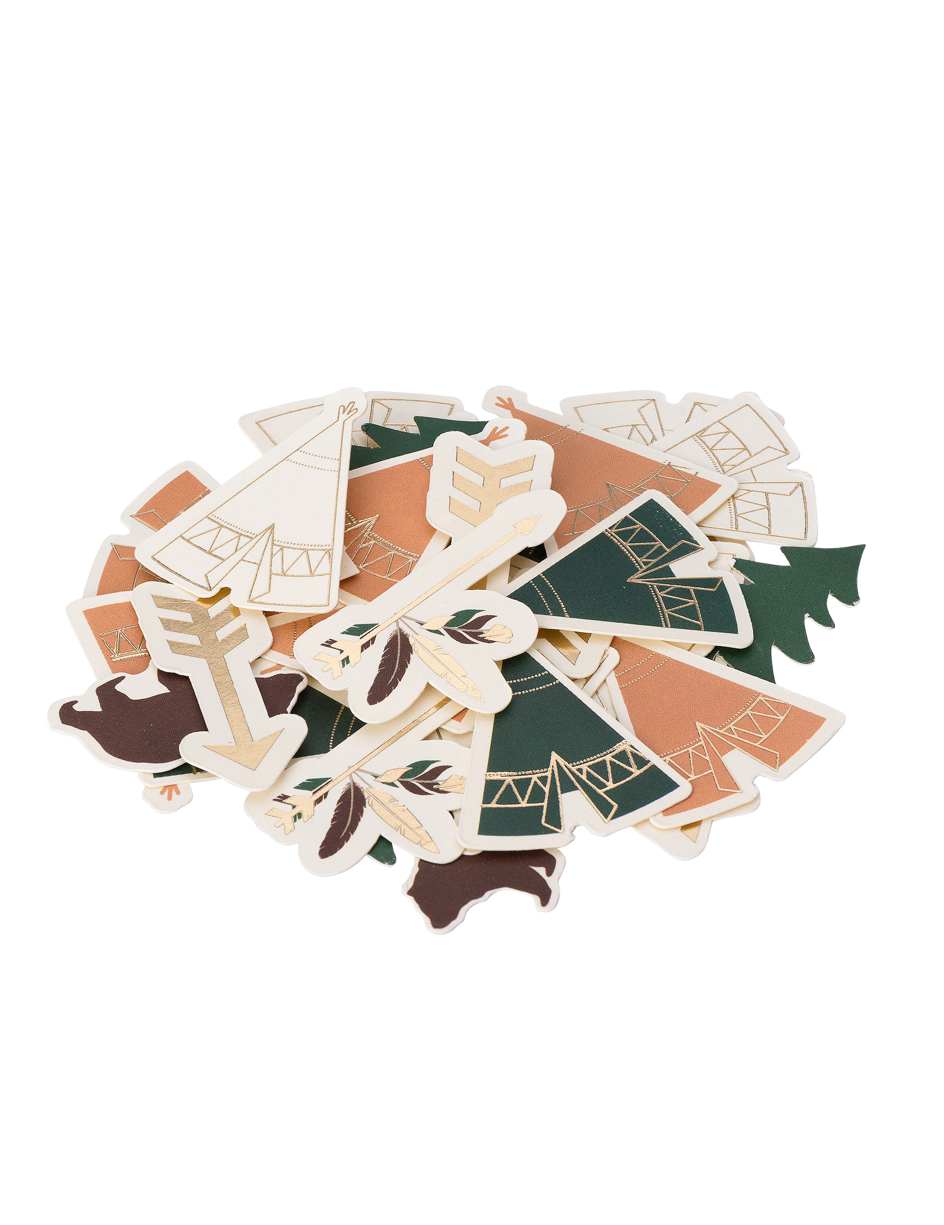 100 Confettis de table indian forest de 3 à 5 cm