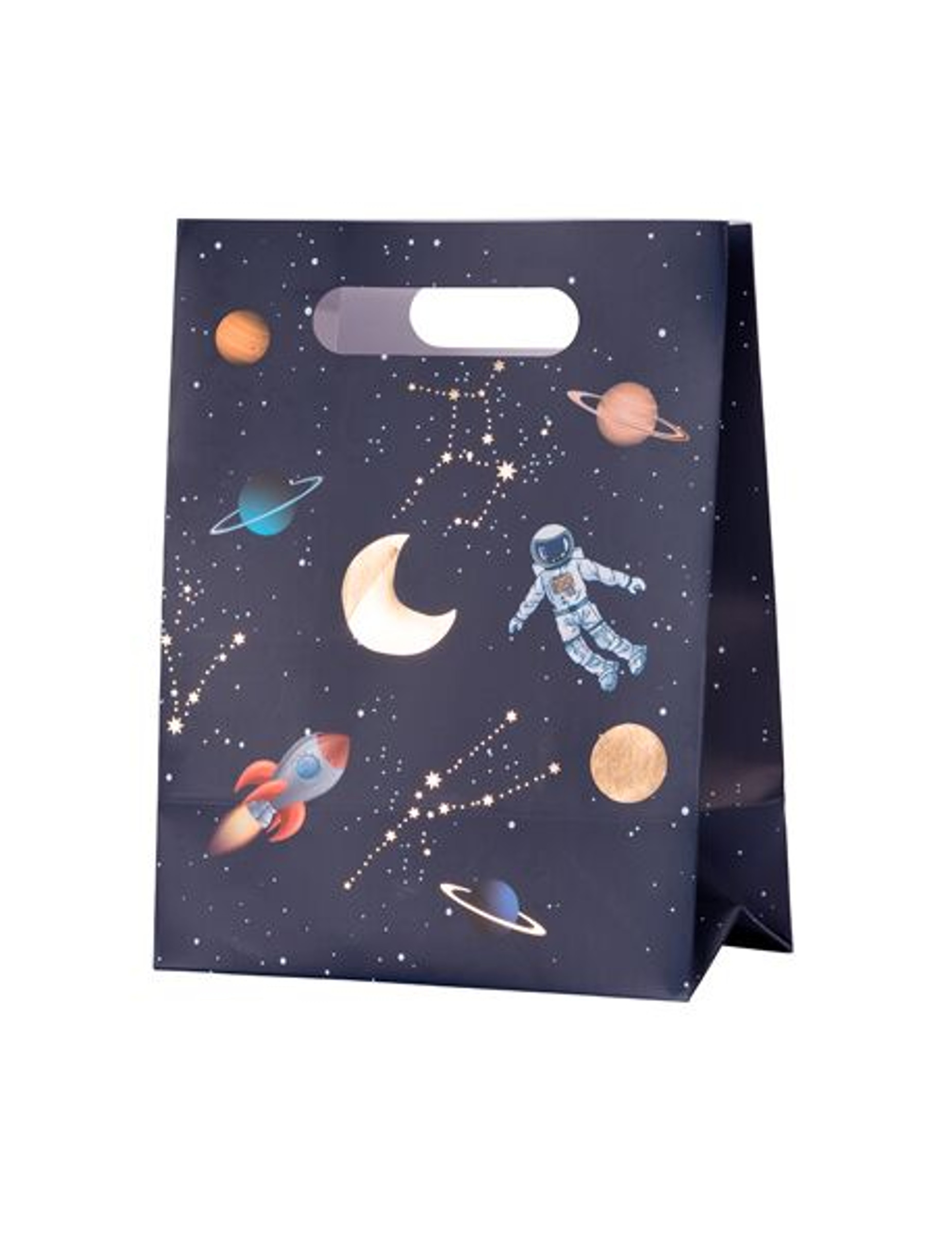 4 Sacs cadeaux en carton astronaute 20 x 15 x 9 cm
