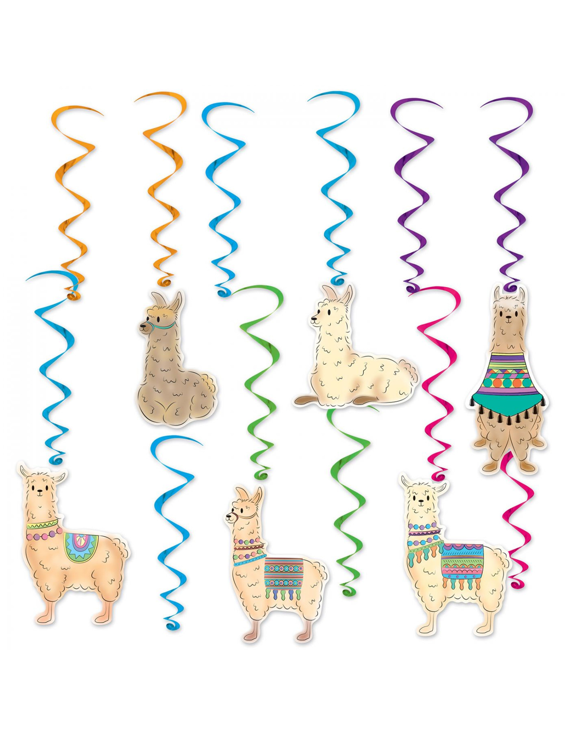 12 Suspensions en spirales lamas 43 - 81 cm