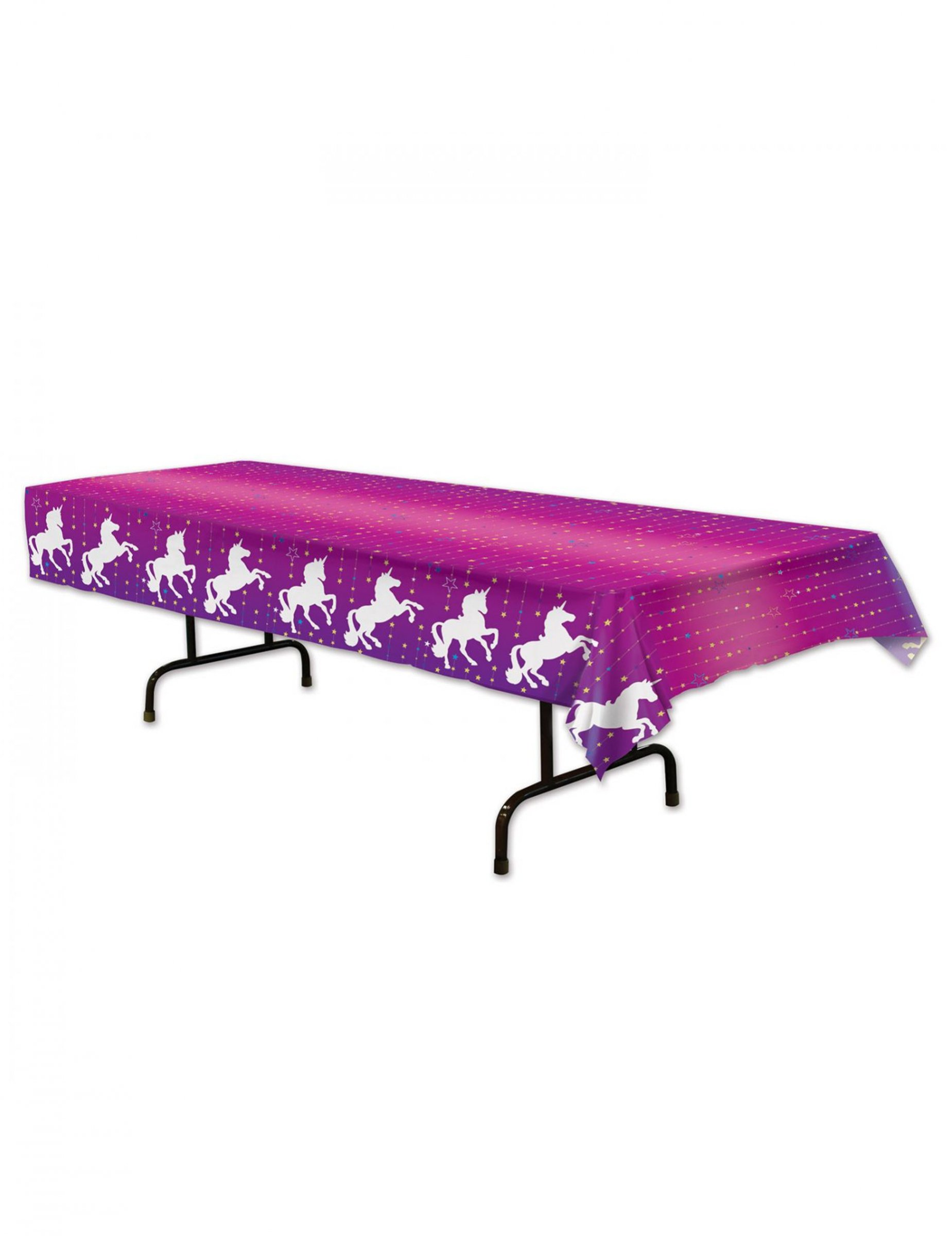 Nappe en plastique licorne violette 137 x 274 cm