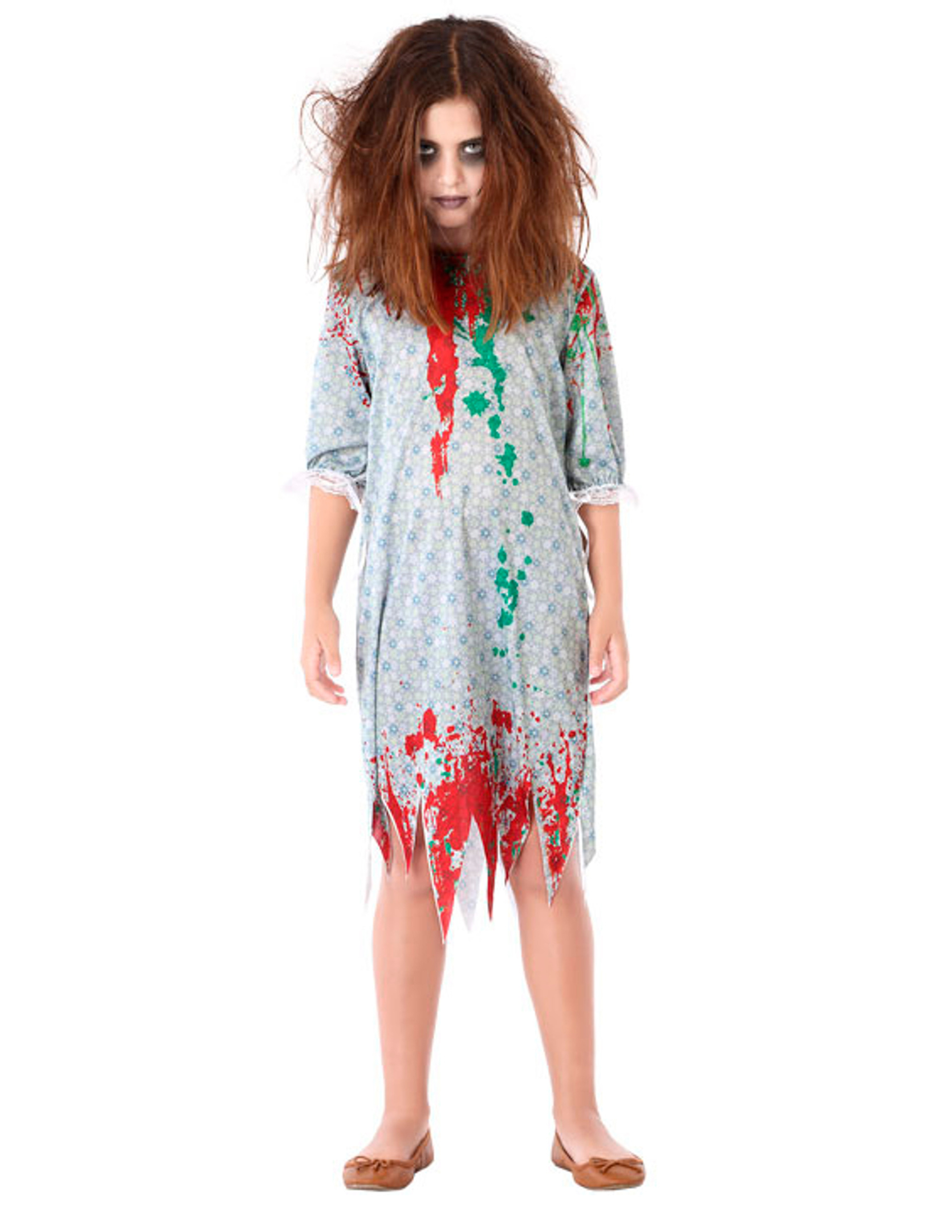 Déguisement zombie chemise de nuit fille