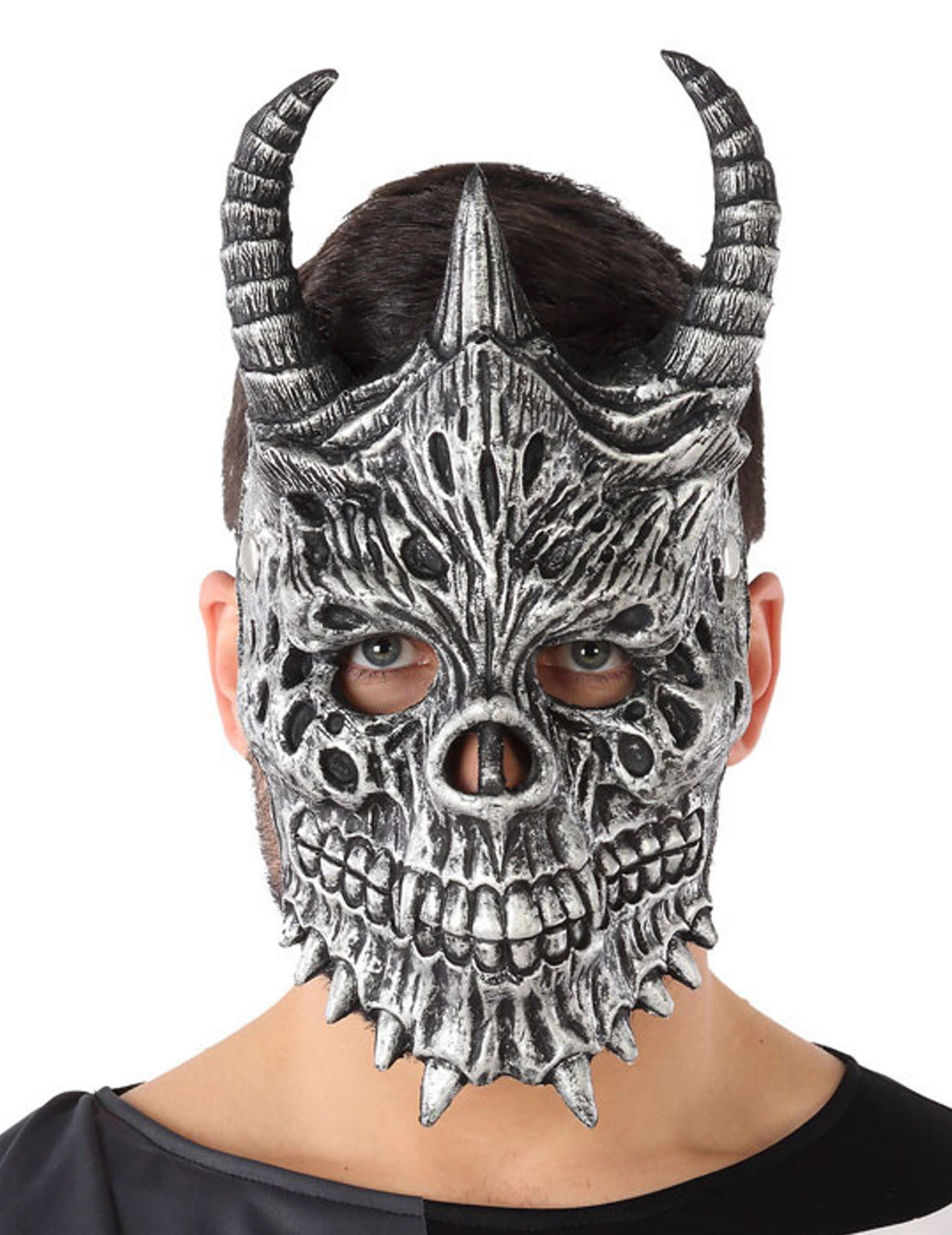 Masque dragon gris adulte