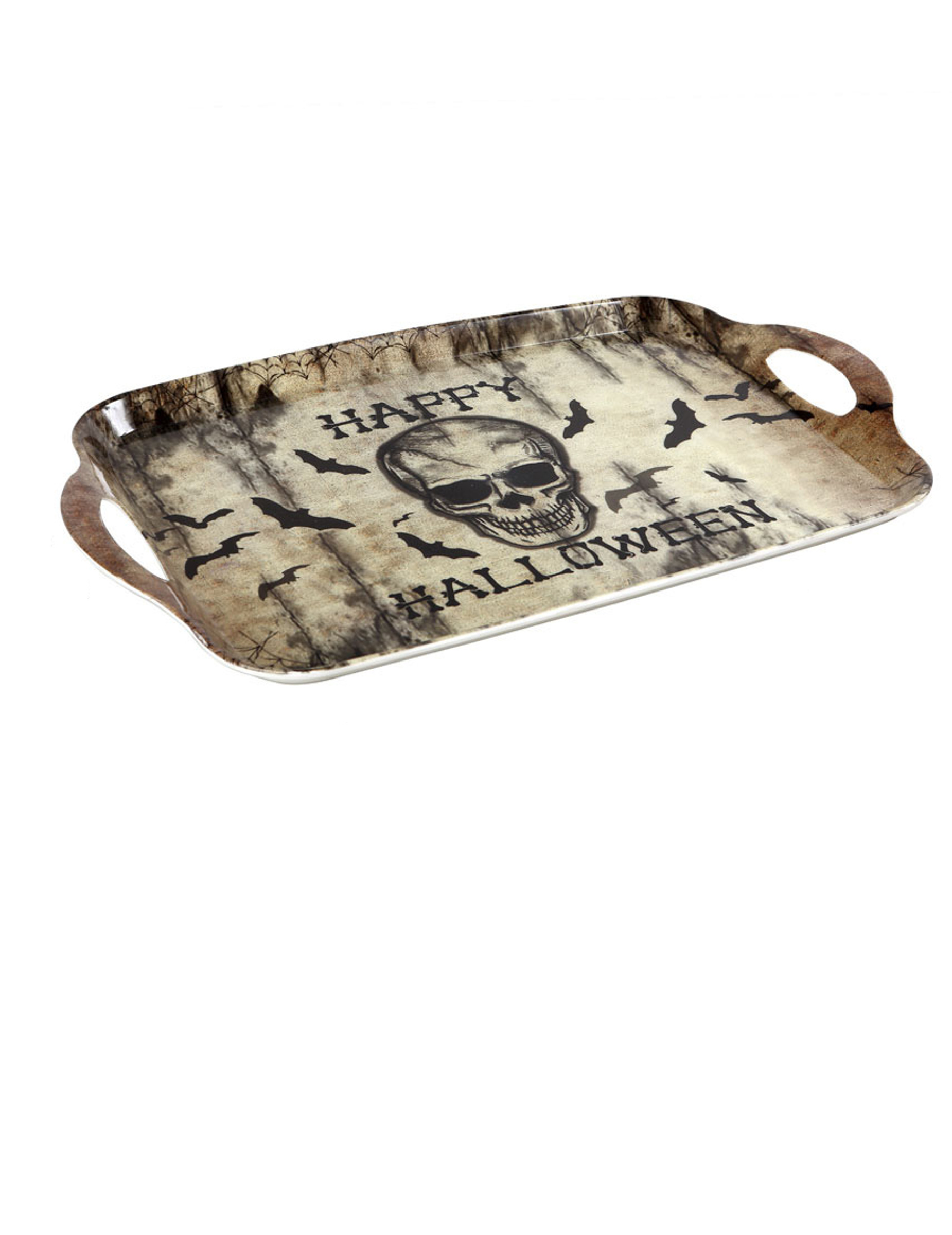 Plateau Happy Halloween crâne 43 x 28 cm