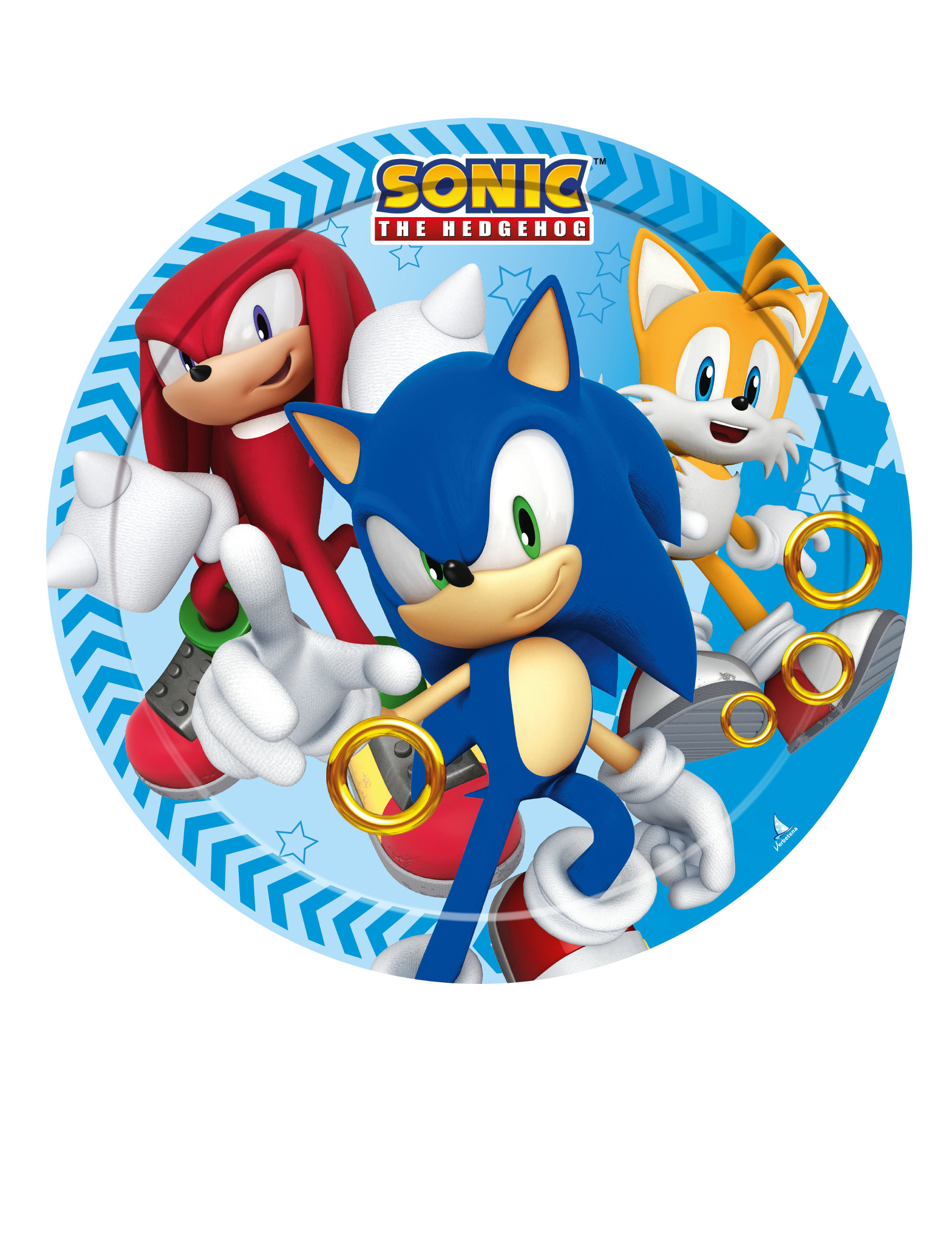 8 Petites assiettes en carton Sonic 18 cm