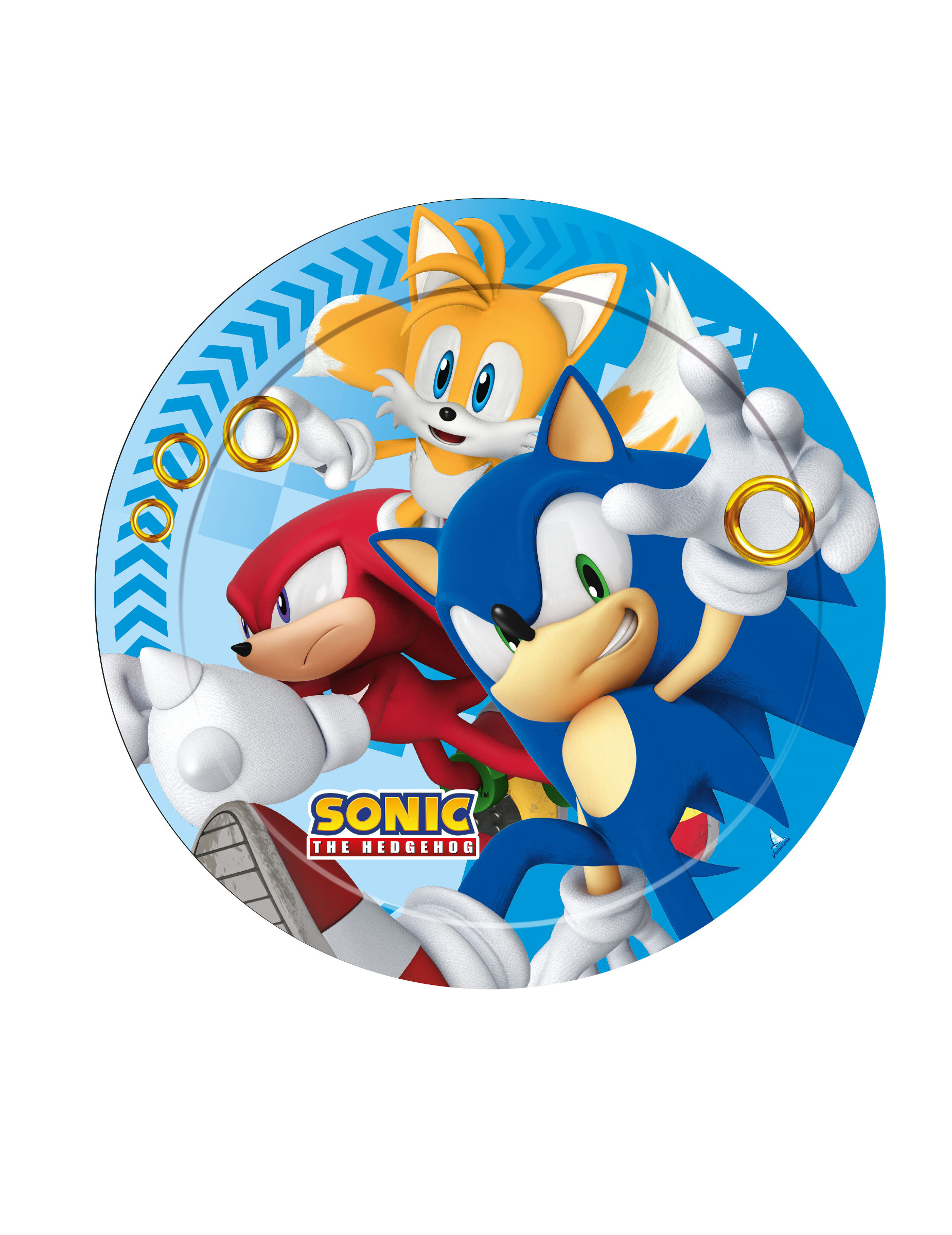 8 Assiettes en carton Sonic 23 cm