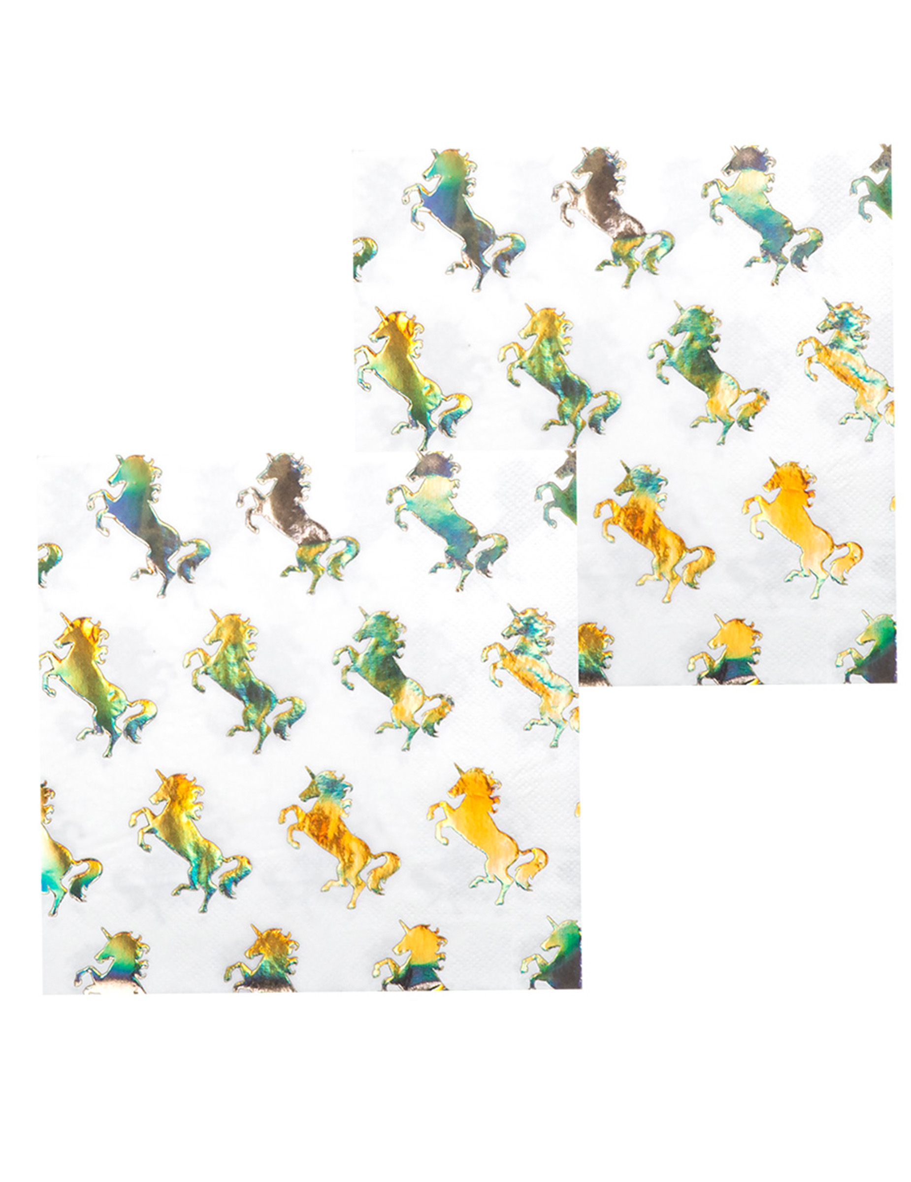 12 Serviettes en papier Licorne Holo 33 x 33 cm