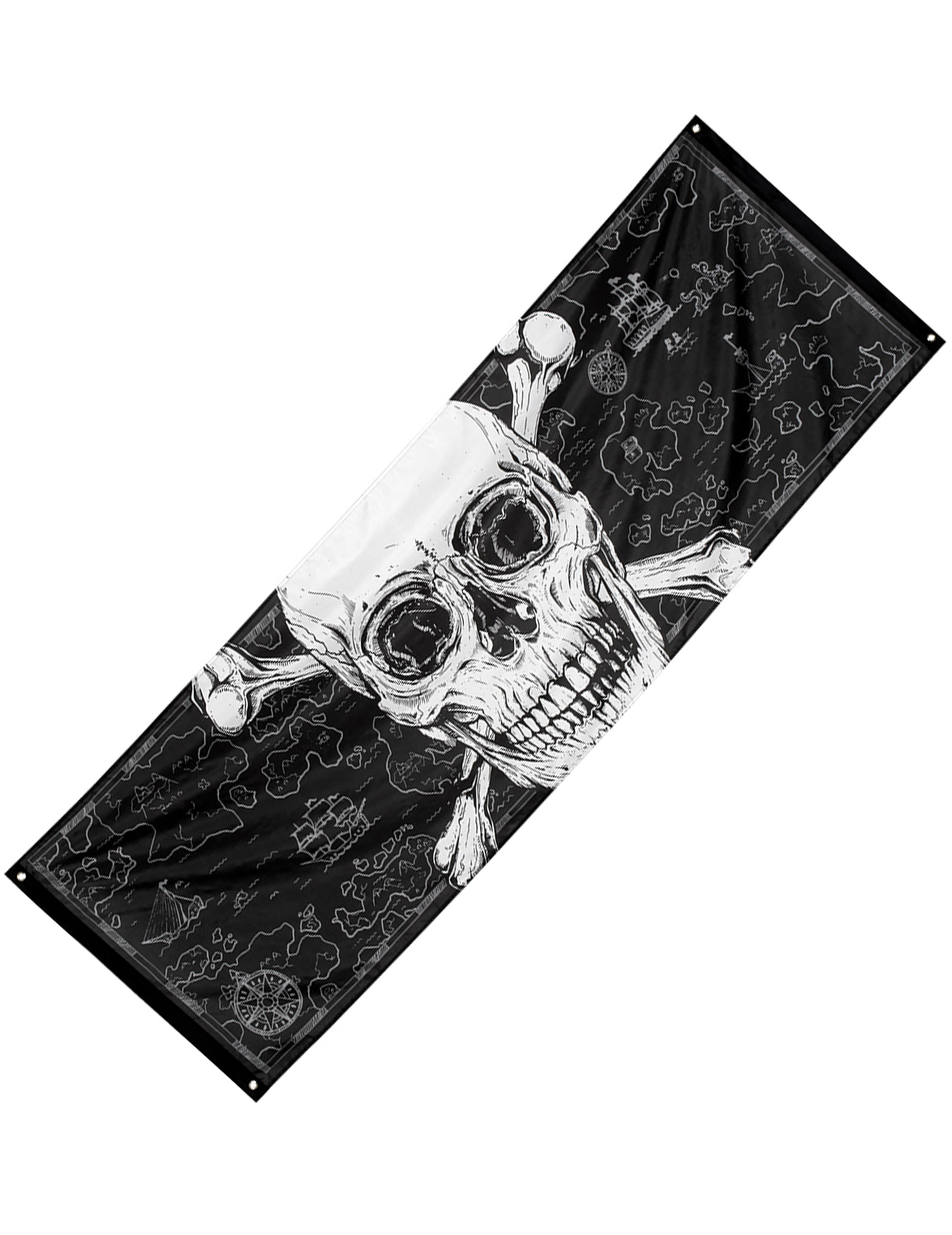 Bannière pirate Jolly Roger 74 x 220 cm