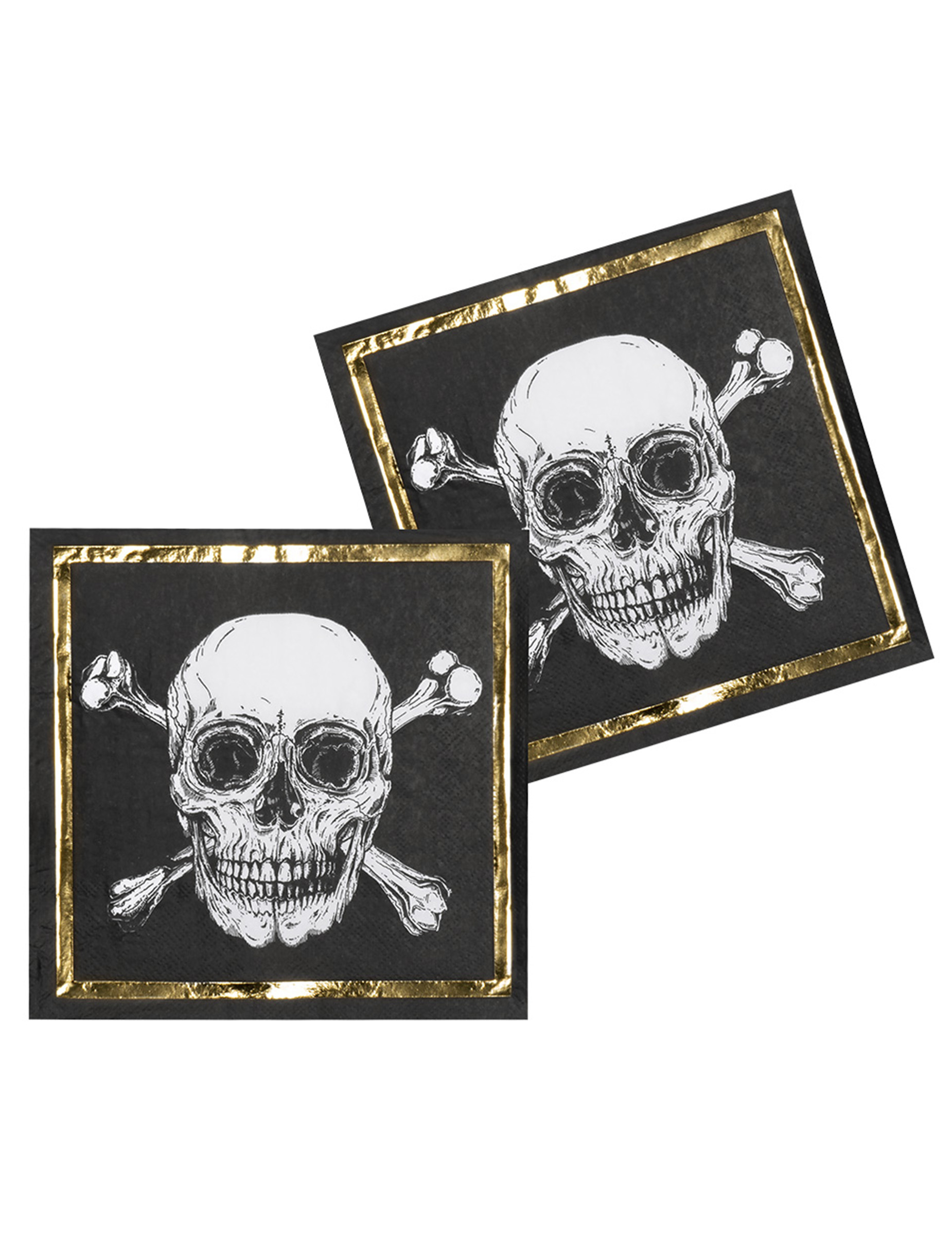 20 Serviettes en papier Pirate Jolly Roger 33 x 33 cm