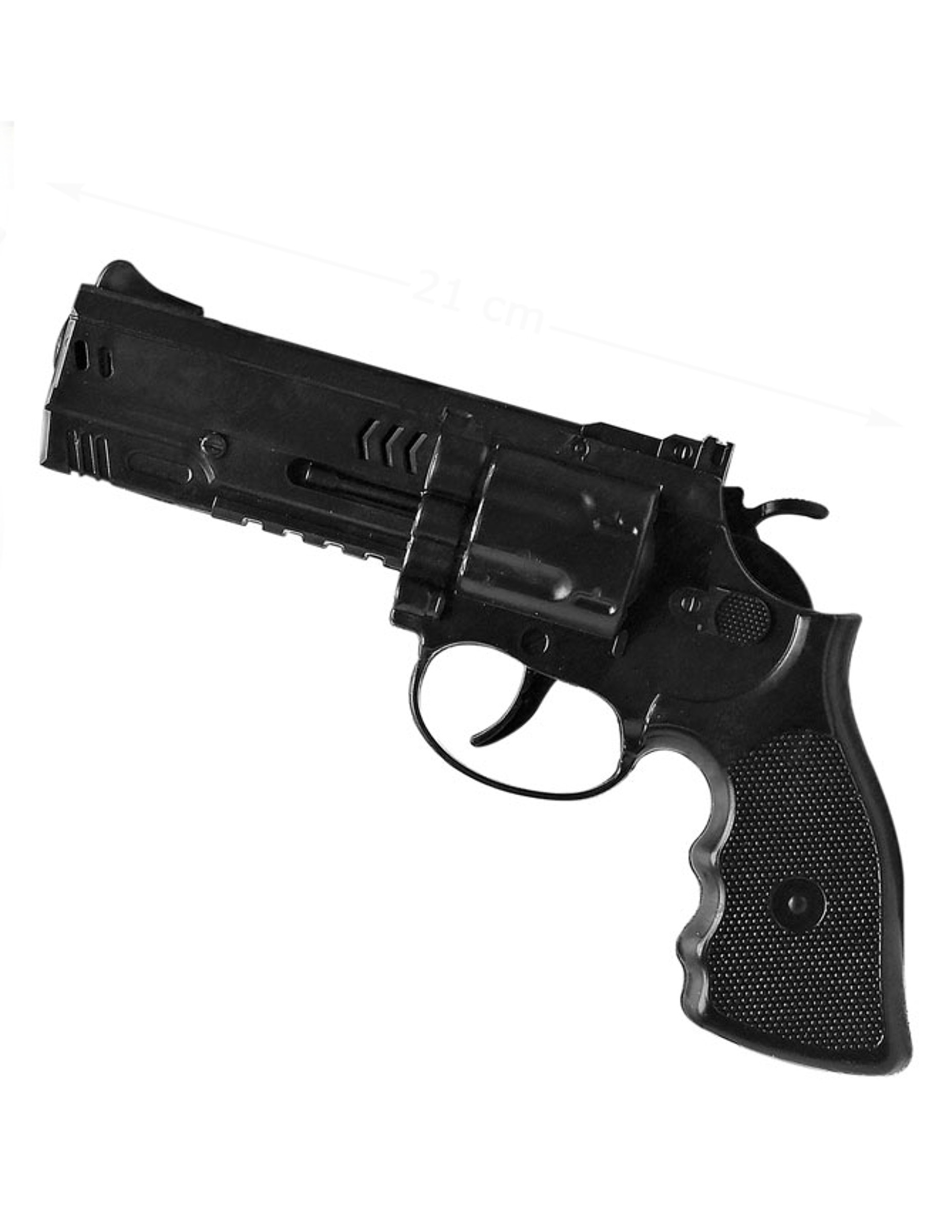 Pistolet policier noir 21 cm