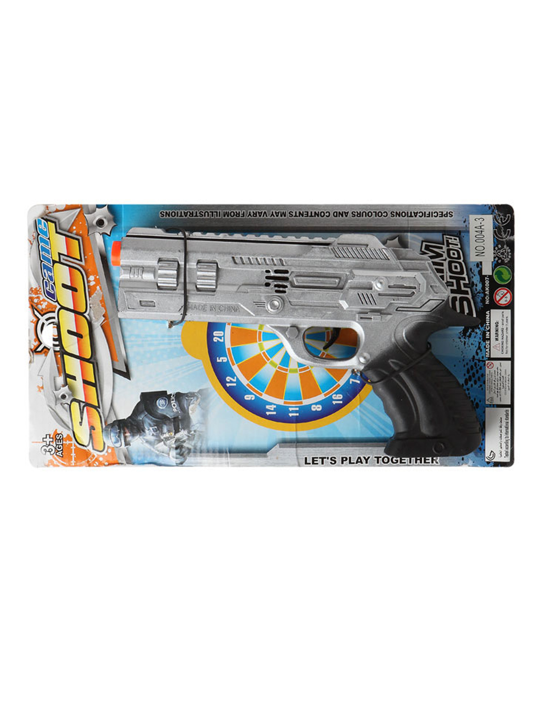 Pistolet de police argenté
