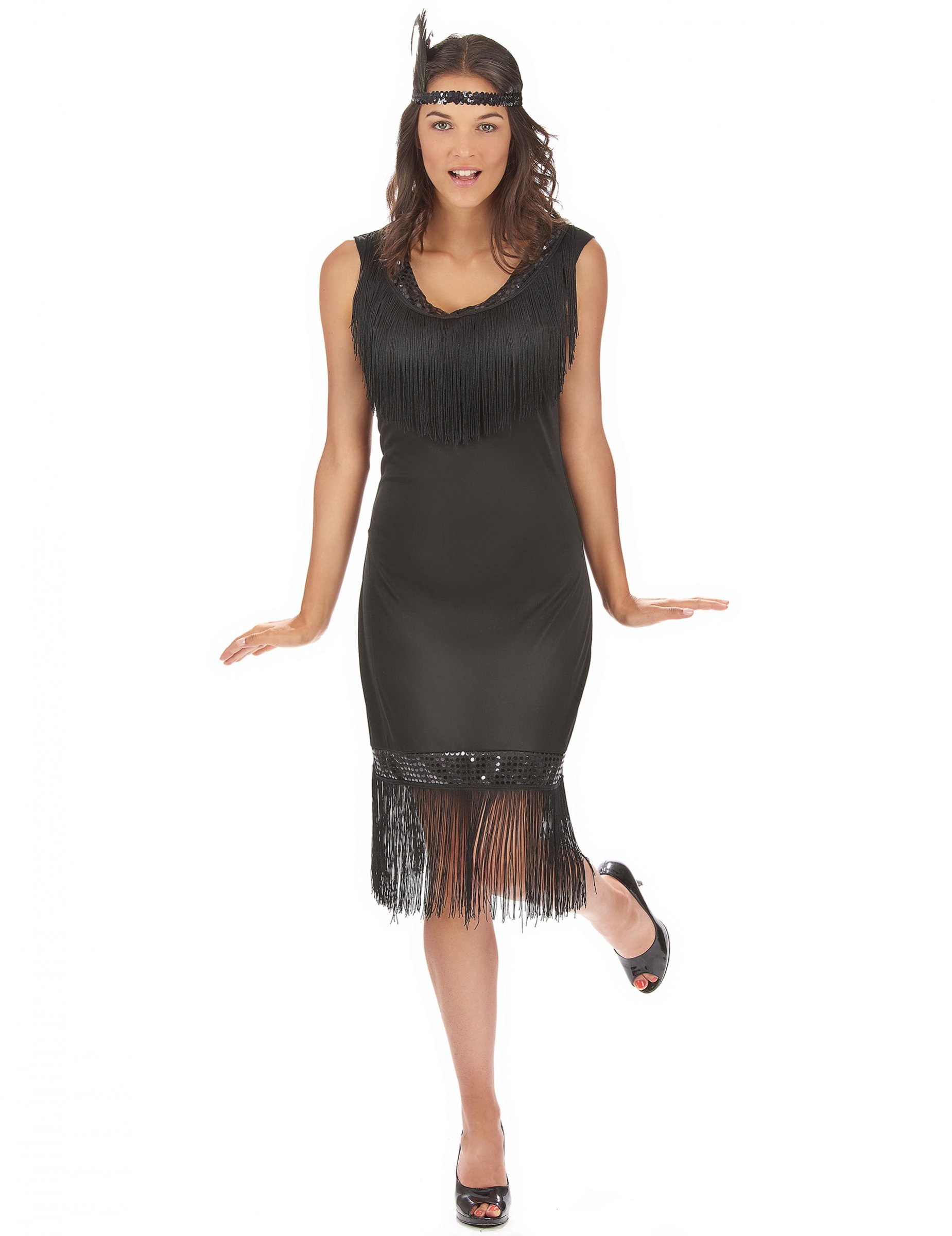 Déguisement grande taille robe Charleston noire femme