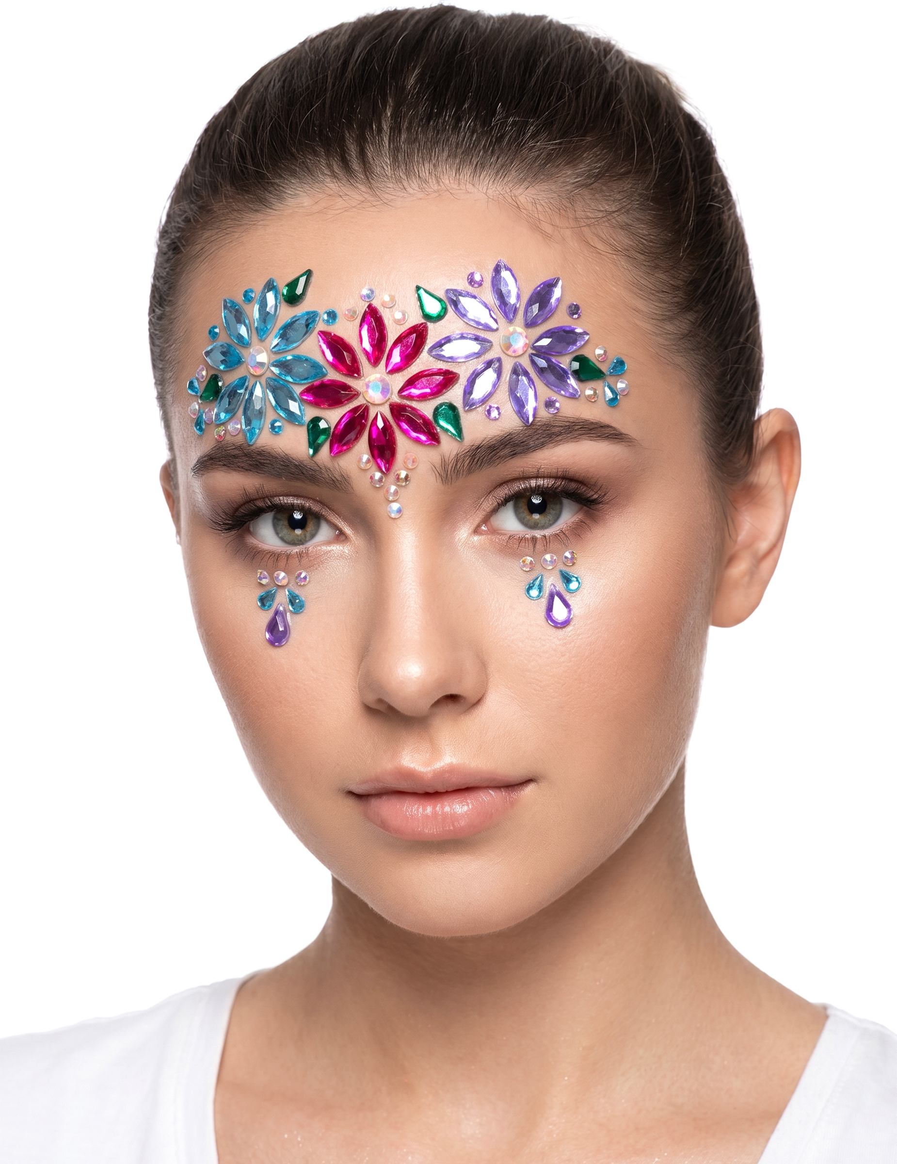 Bijoux pour visage adhésifs dahlia
