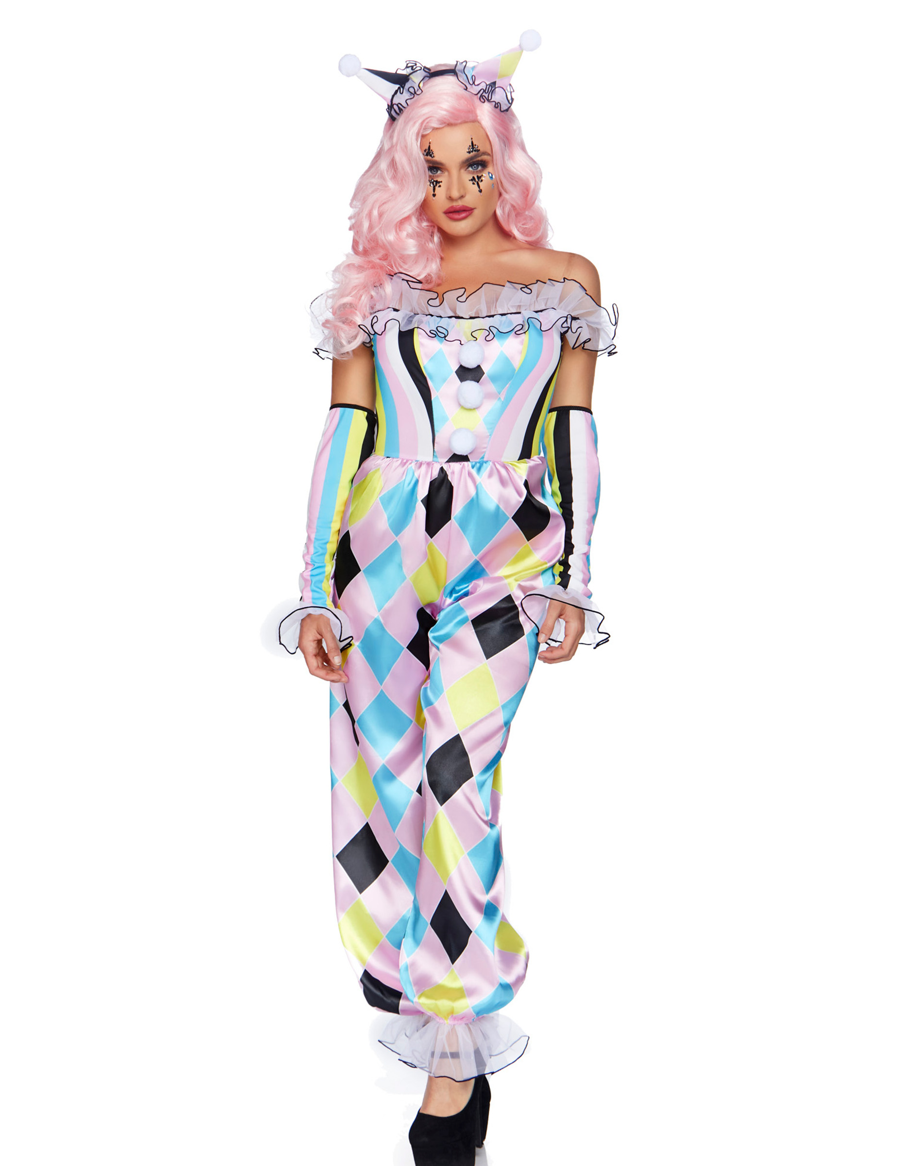 Déguisement luxe jolie clownette femme