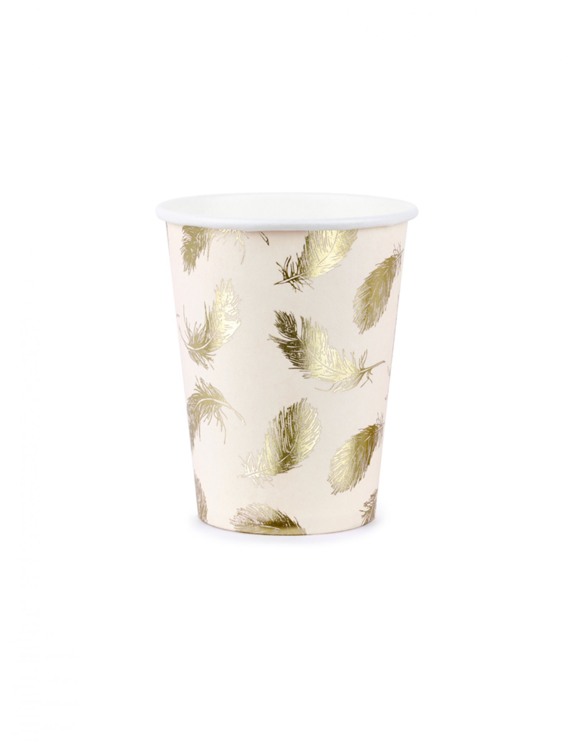 6 Gobelets en carton lovely swan métallisés 220 ml