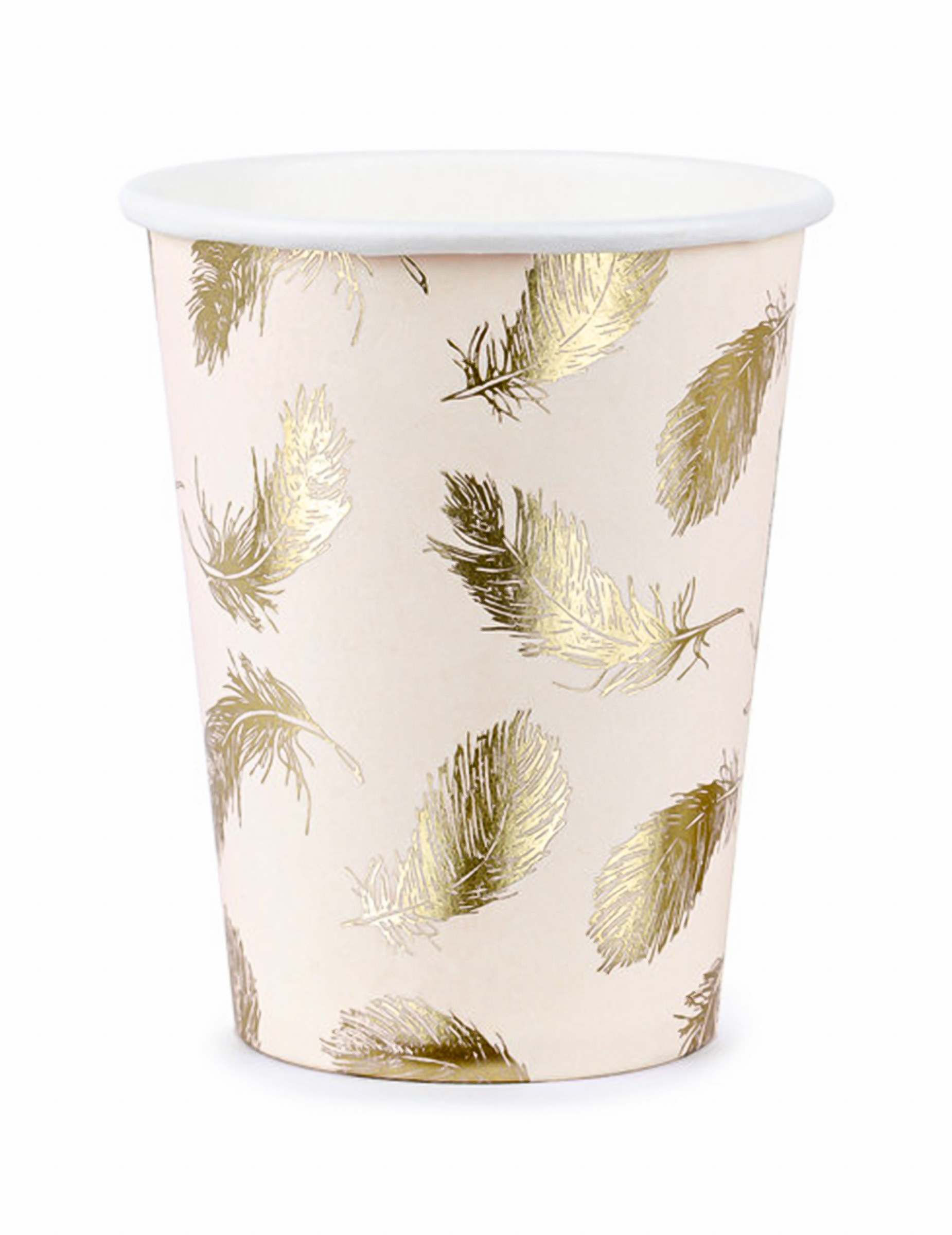 6 Gobelets en carton lovely swan métallisés 220 ml