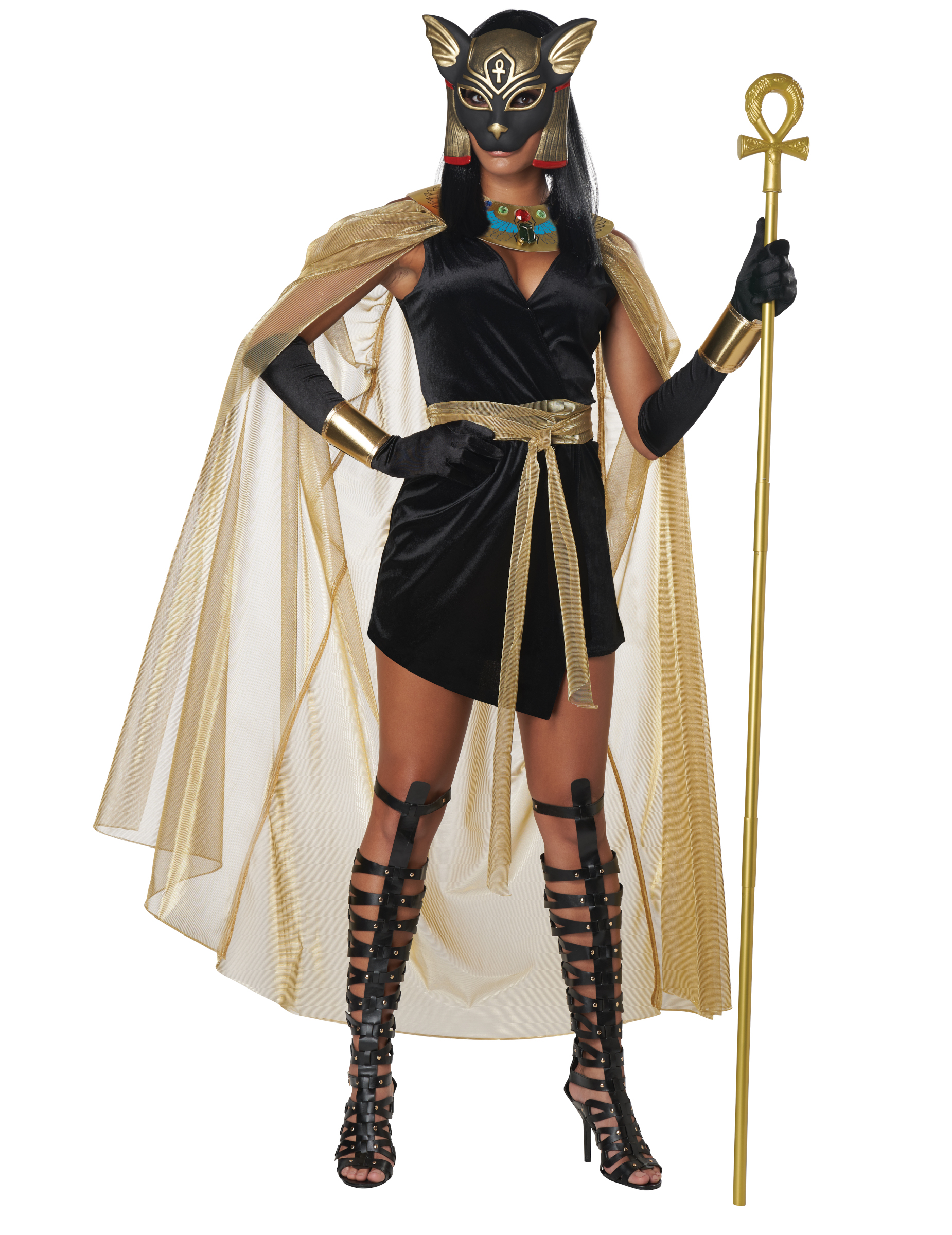 Déguisement déesse féline de l'Egypte luxe femme