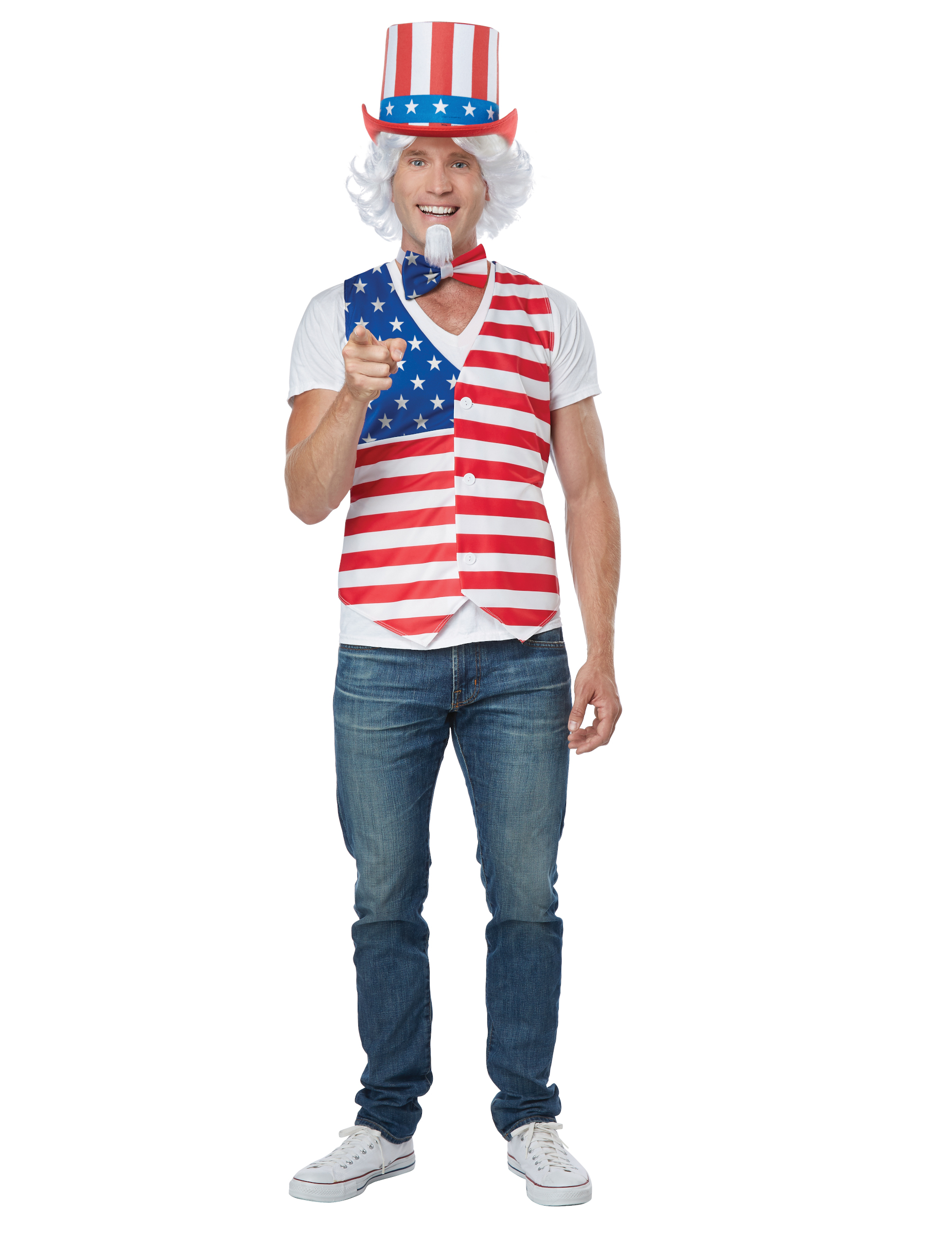 Déguisement homme patriote Américain