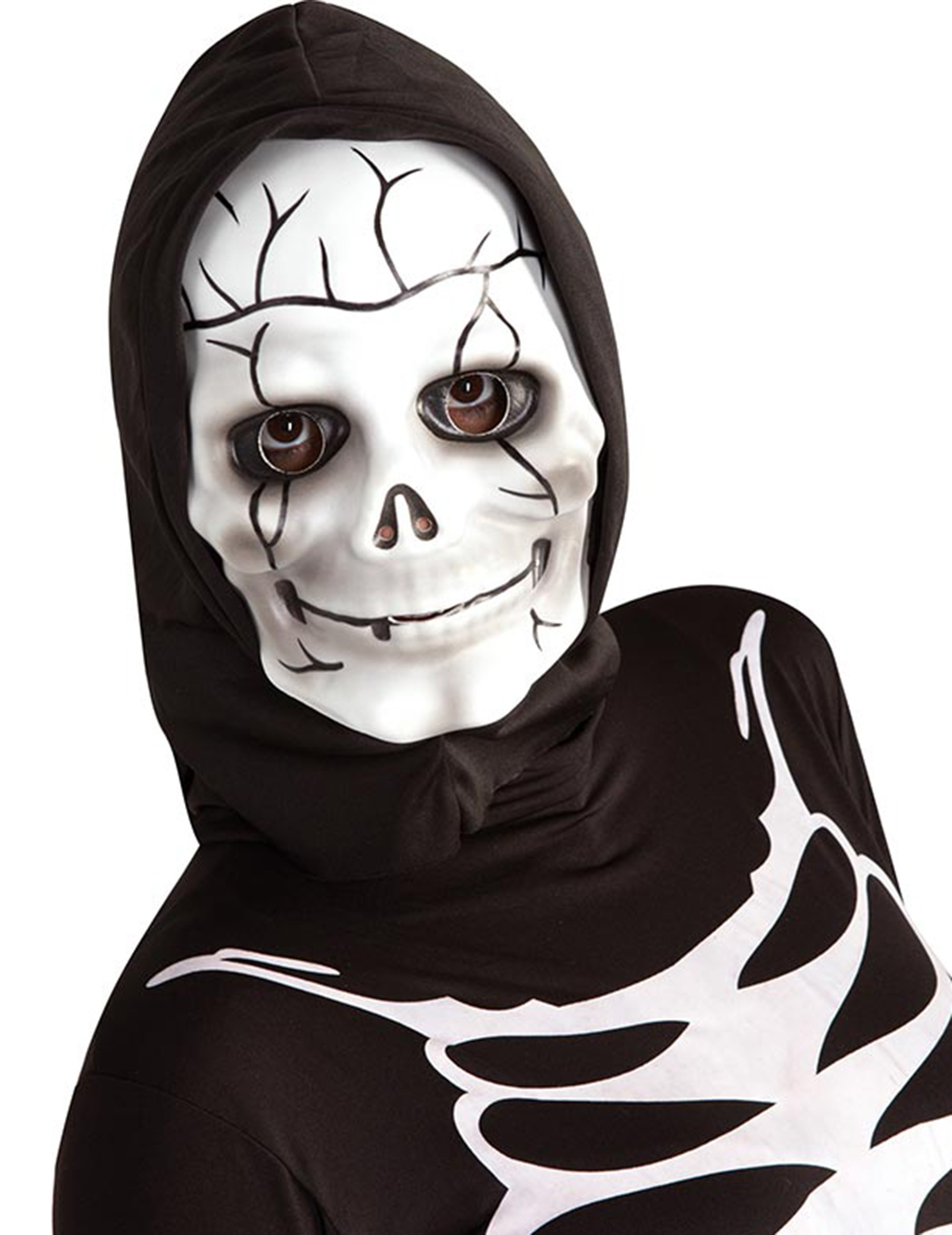 Masque squelette avec cagoule enfant